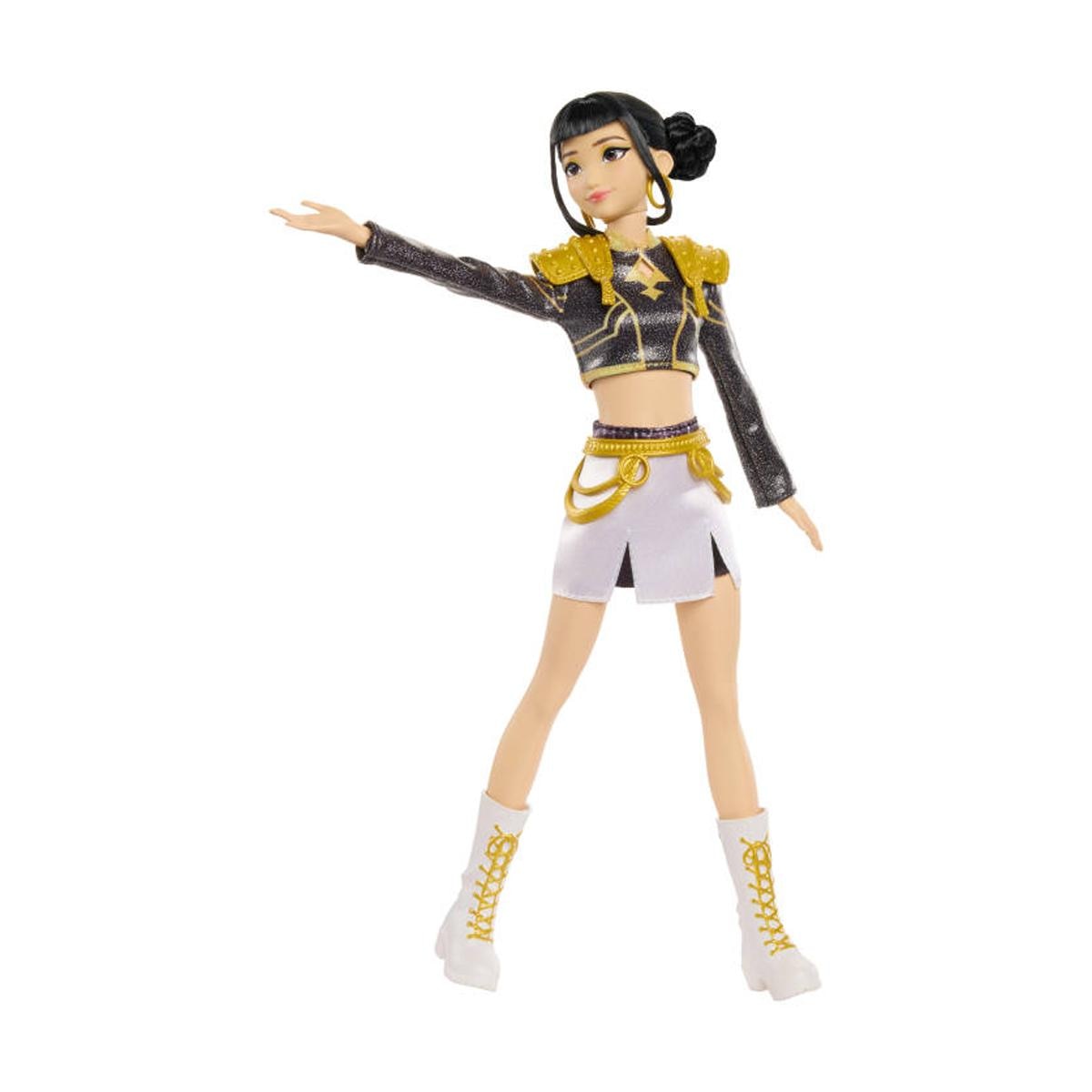 Muñeca K-Pop Zoey Golden cantante con conjunto característico extraíble y 5 puntos de articulación Mattel 5