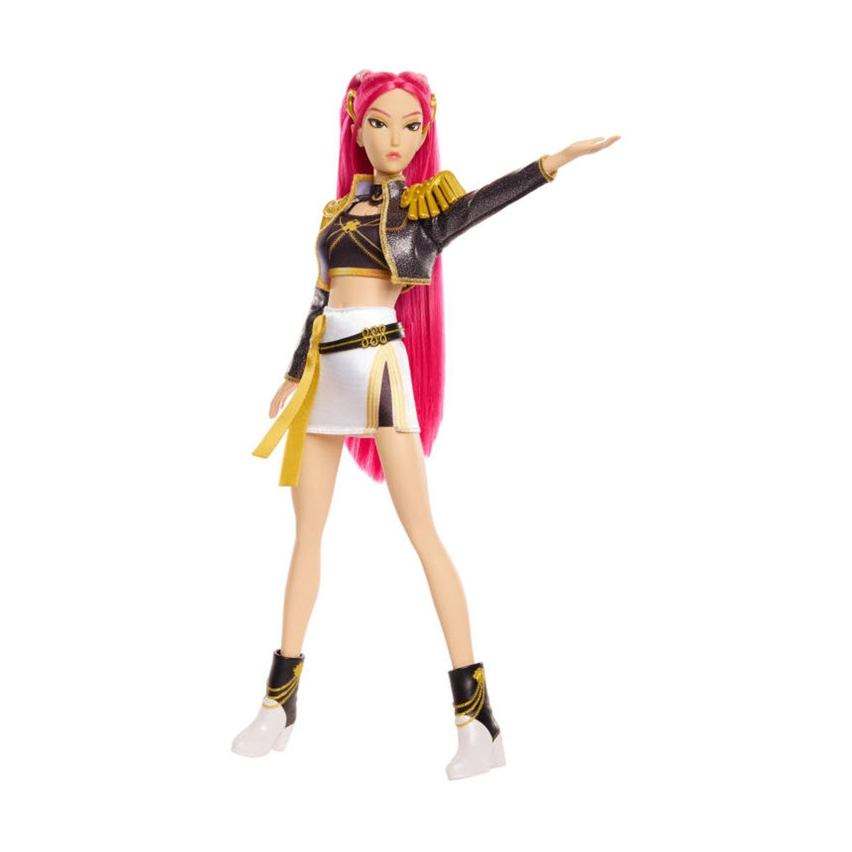 Imagen 5 de Muñeca K-Pop Mira Golden cantante con conjunto característico extraíble y 5 puntos de articulación Mattel