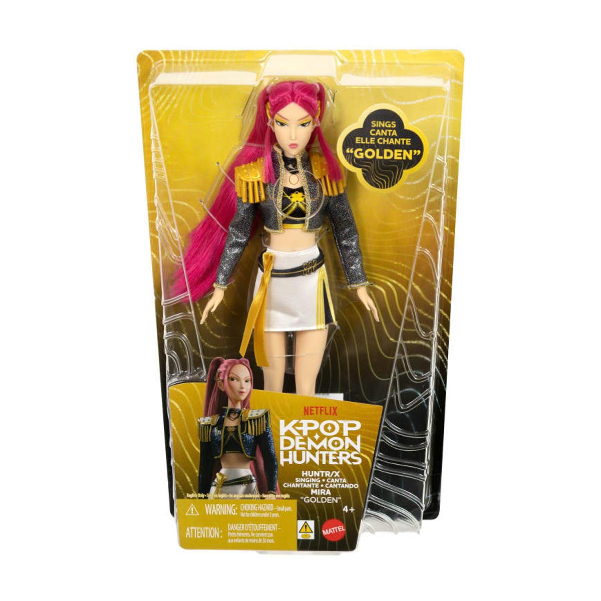 Imagen 6 de Muñeca K-Pop Mira Golden cantante con conjunto característico extraíble y 5 puntos de articulación Mattel