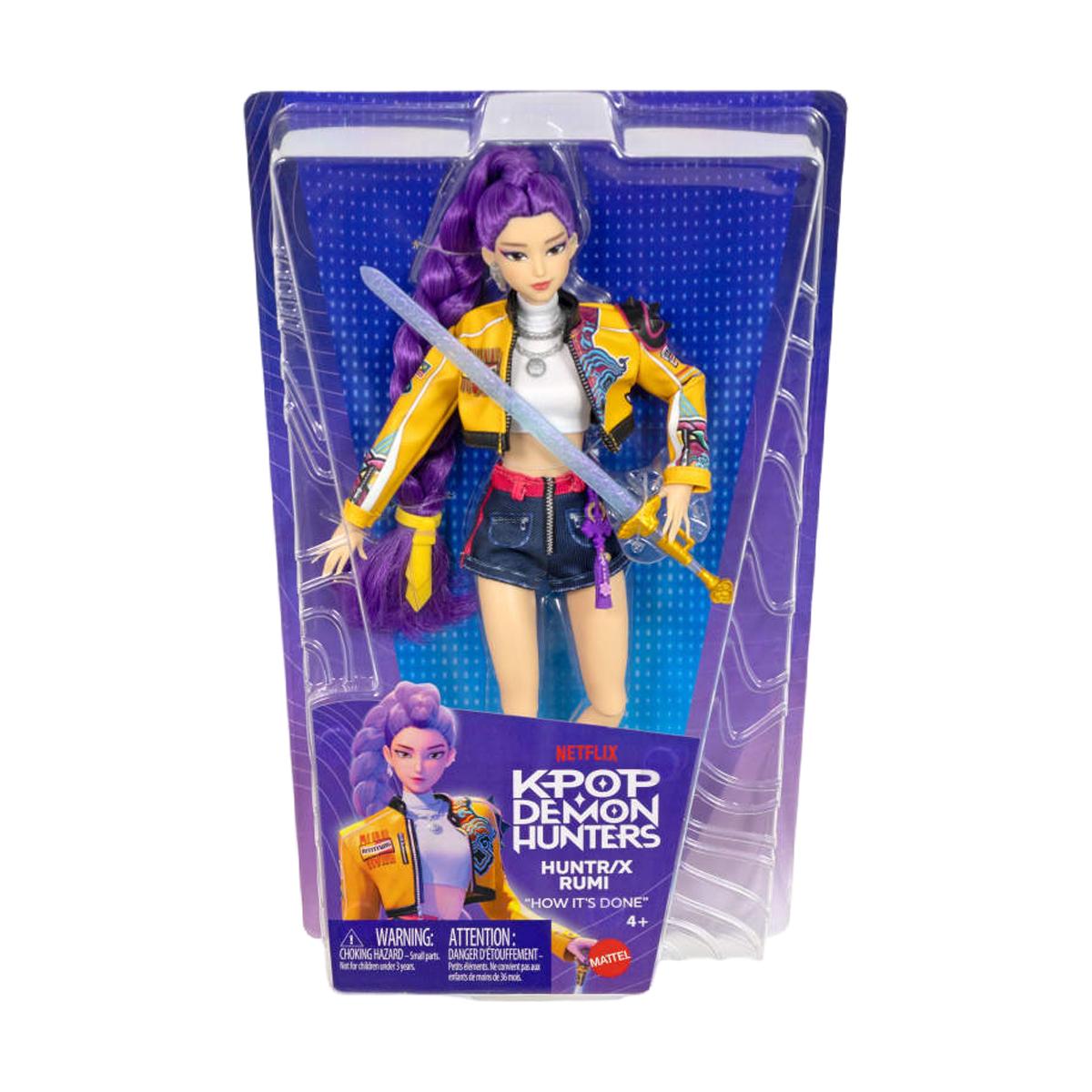 Imagen 6 de Muñeca Rumi HUNTR/X con el conjunto de la actuación "How It's Done" y accesorio de espada Mattel