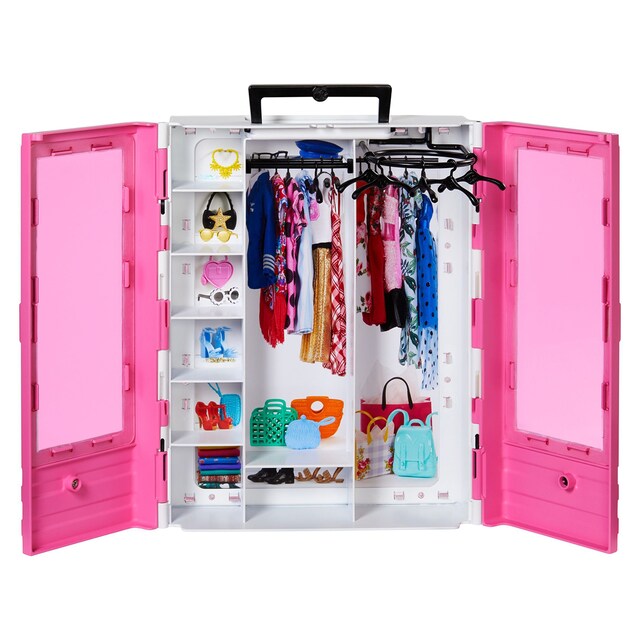 Armario portátil de juguete para ropa de muñeca Barbie Fashionistas
