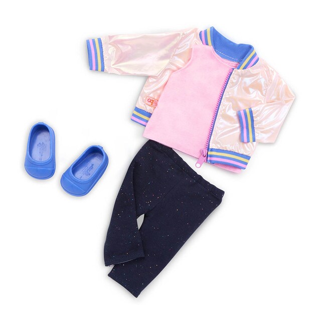 Ropa de muñeca Outfit Edgy con chaqueta y leggings Our Generation
