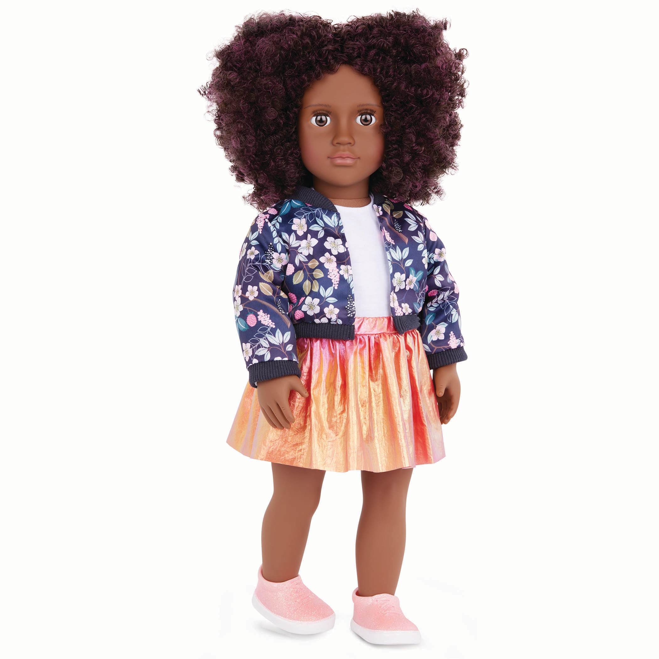 Ropa de muñeca Outfit Chaqueta floral y falda Our Generation 4