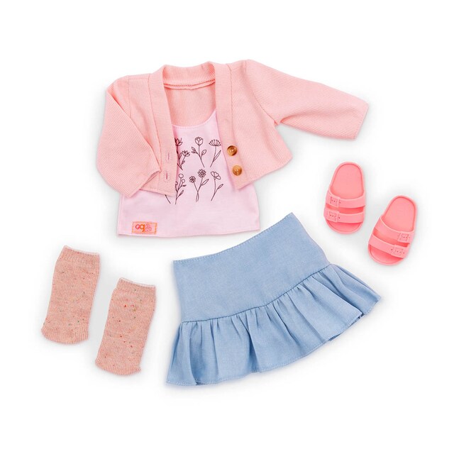 Ropa de muñeca Outfit Sweater y falda Our Generation