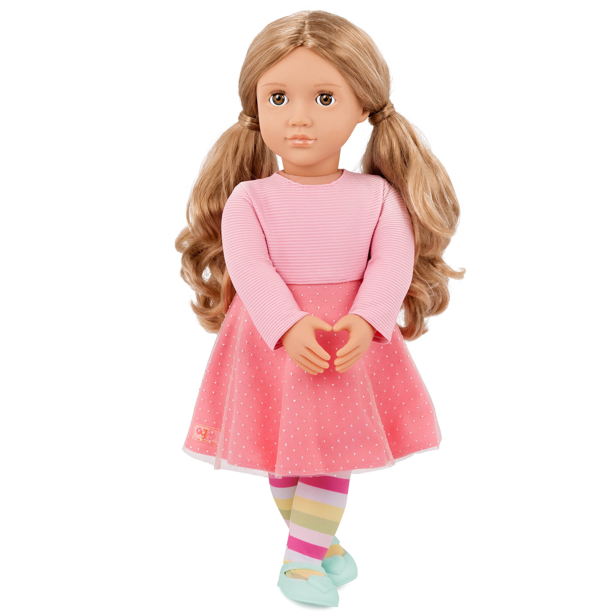 Ropa de muñeca Outfit Vestido con leggings Our Generation 3