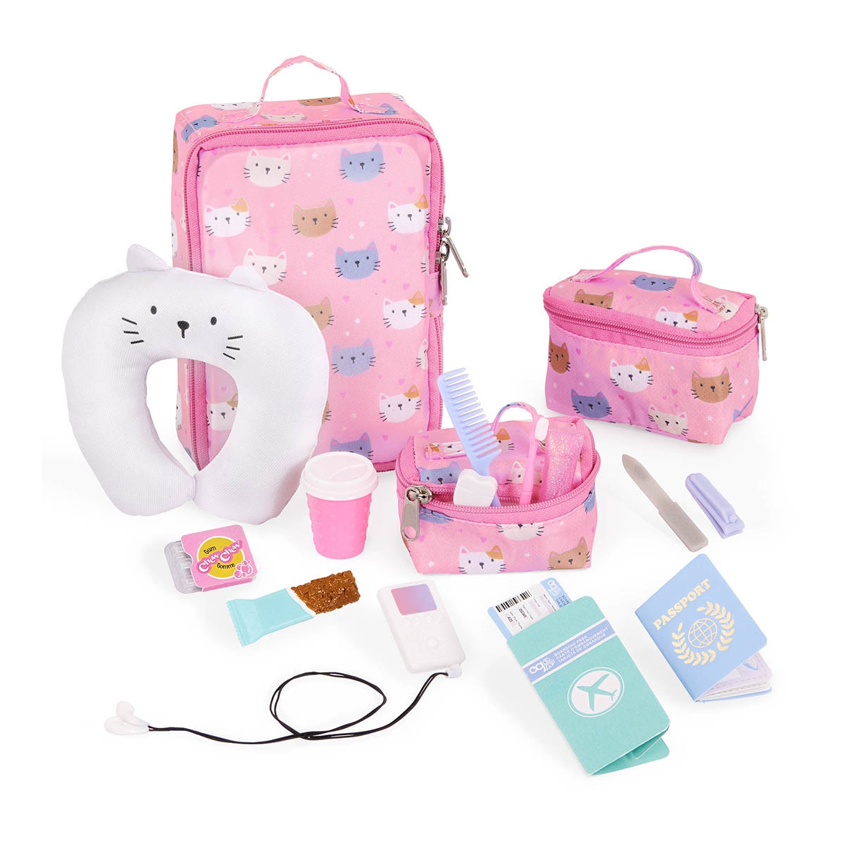 Imagen 0 de Set de viaje con maletas rosadas Our Generation