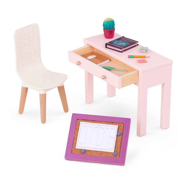 Set Escritorio de madera Our Generation