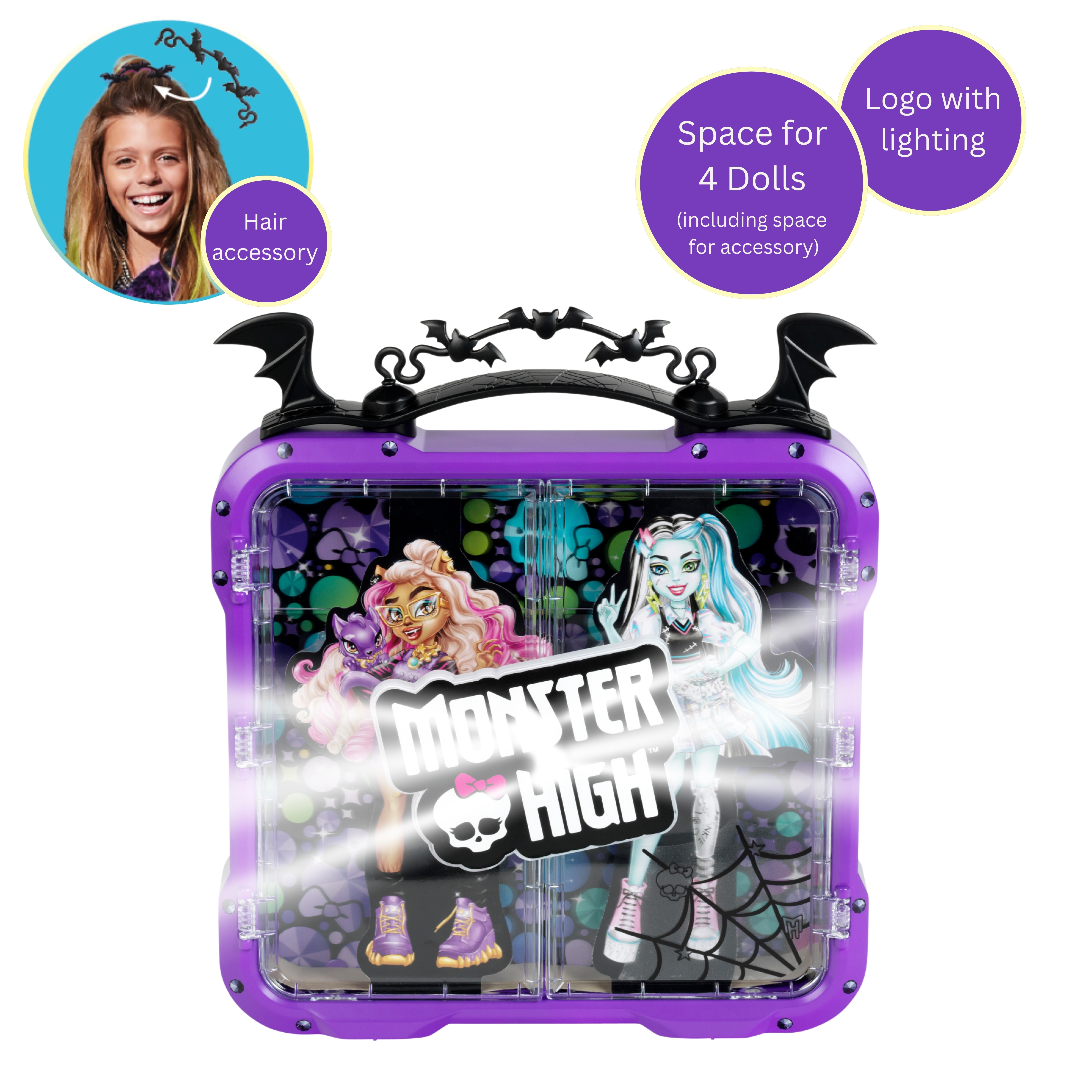 Maletín expositor para 4 muñecas Monster High 5