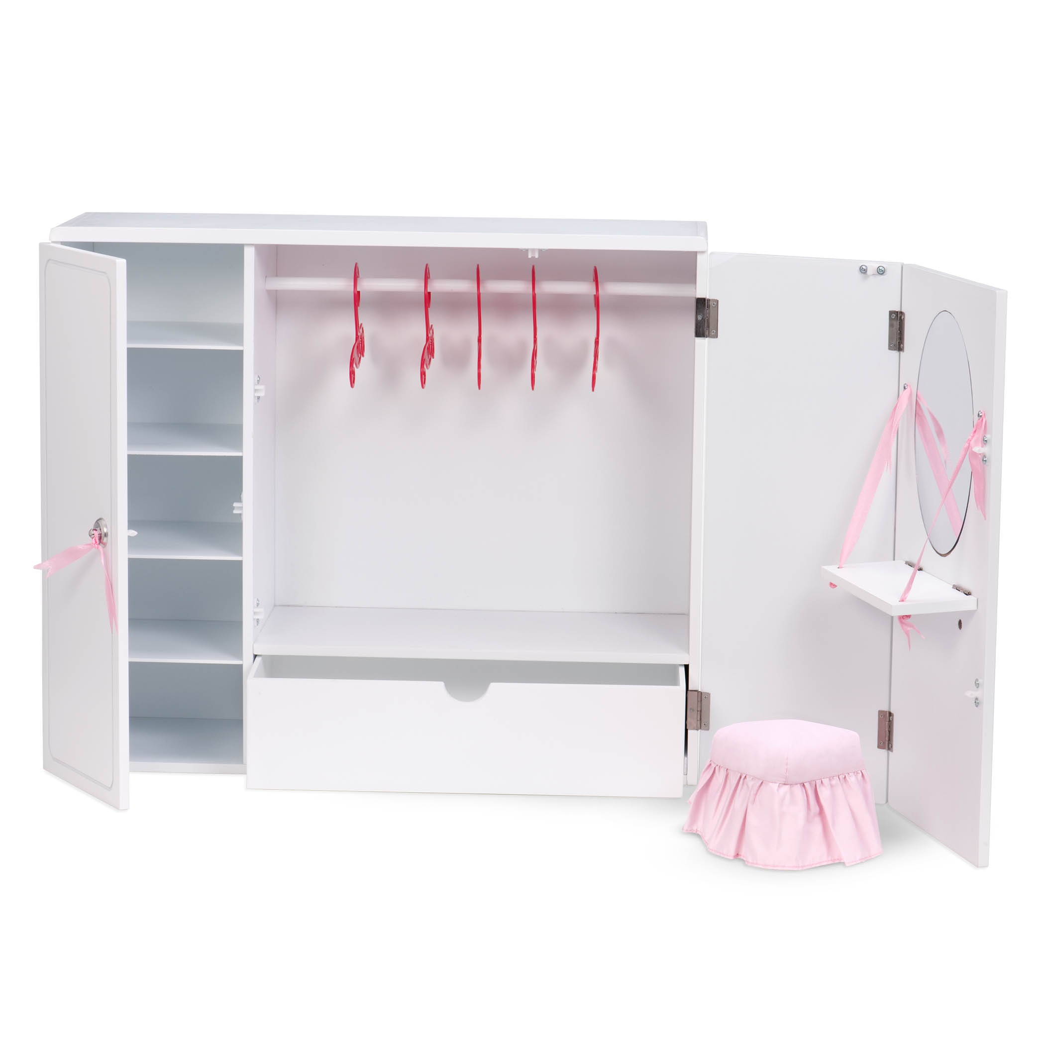 Set Armario de Madera con Tocador & Banqueta Our Generation 5