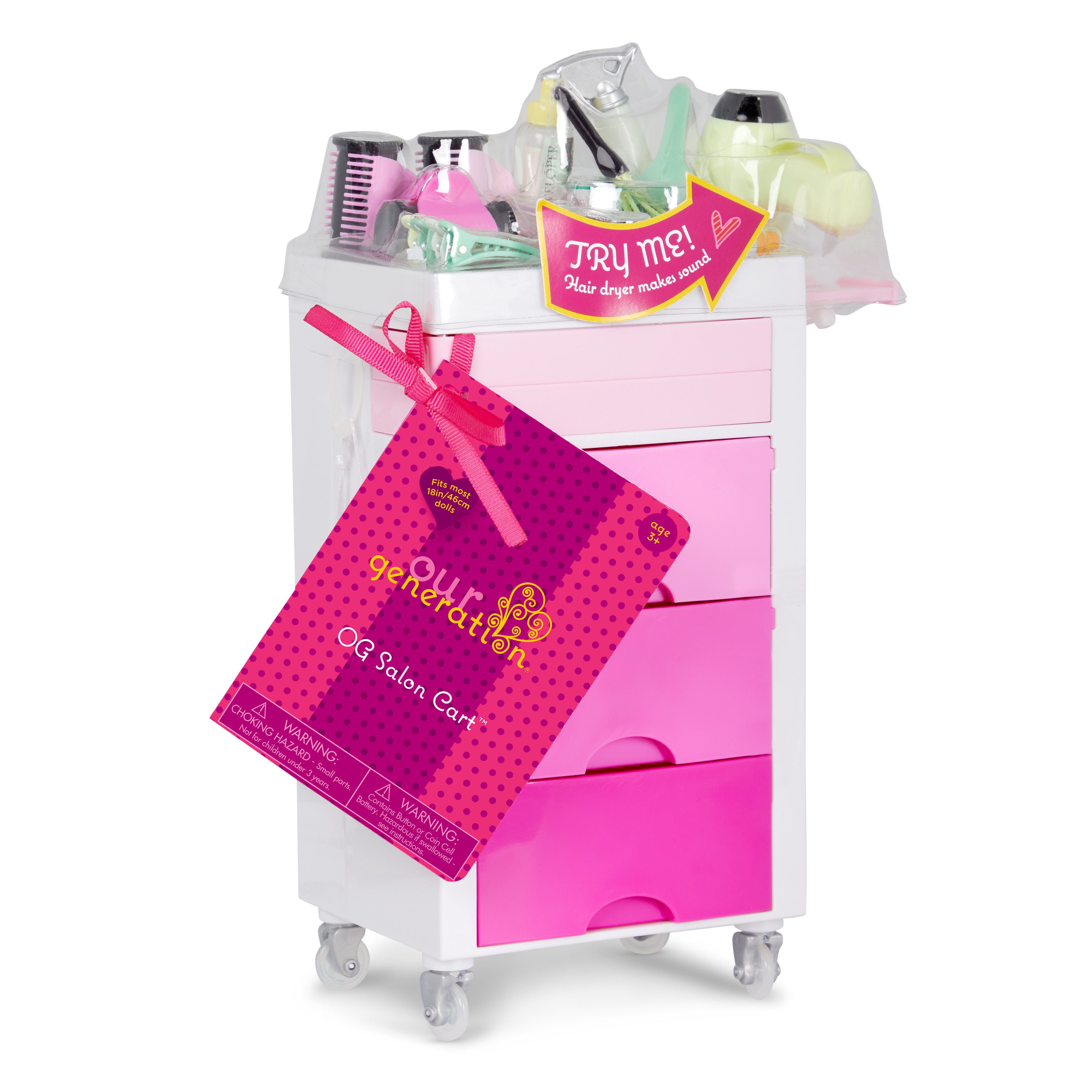 Carrito con Accesorios Peluqueria Our Generation 5