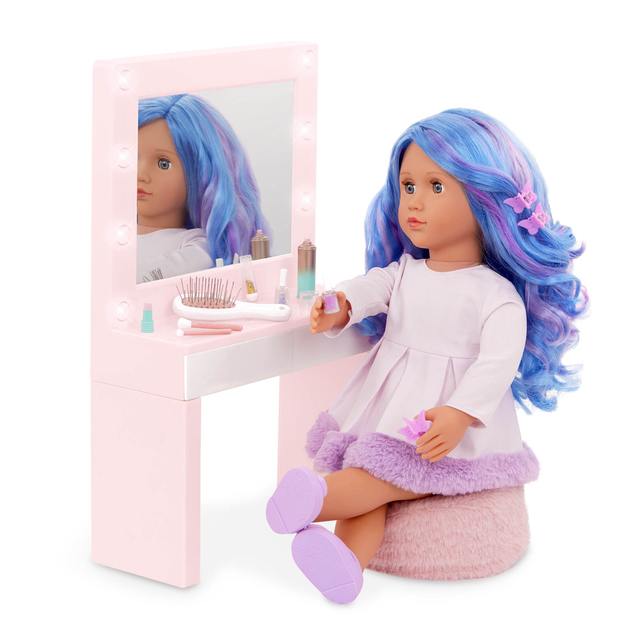 Set Tocador con Luces y Accesorios Our Generation 4