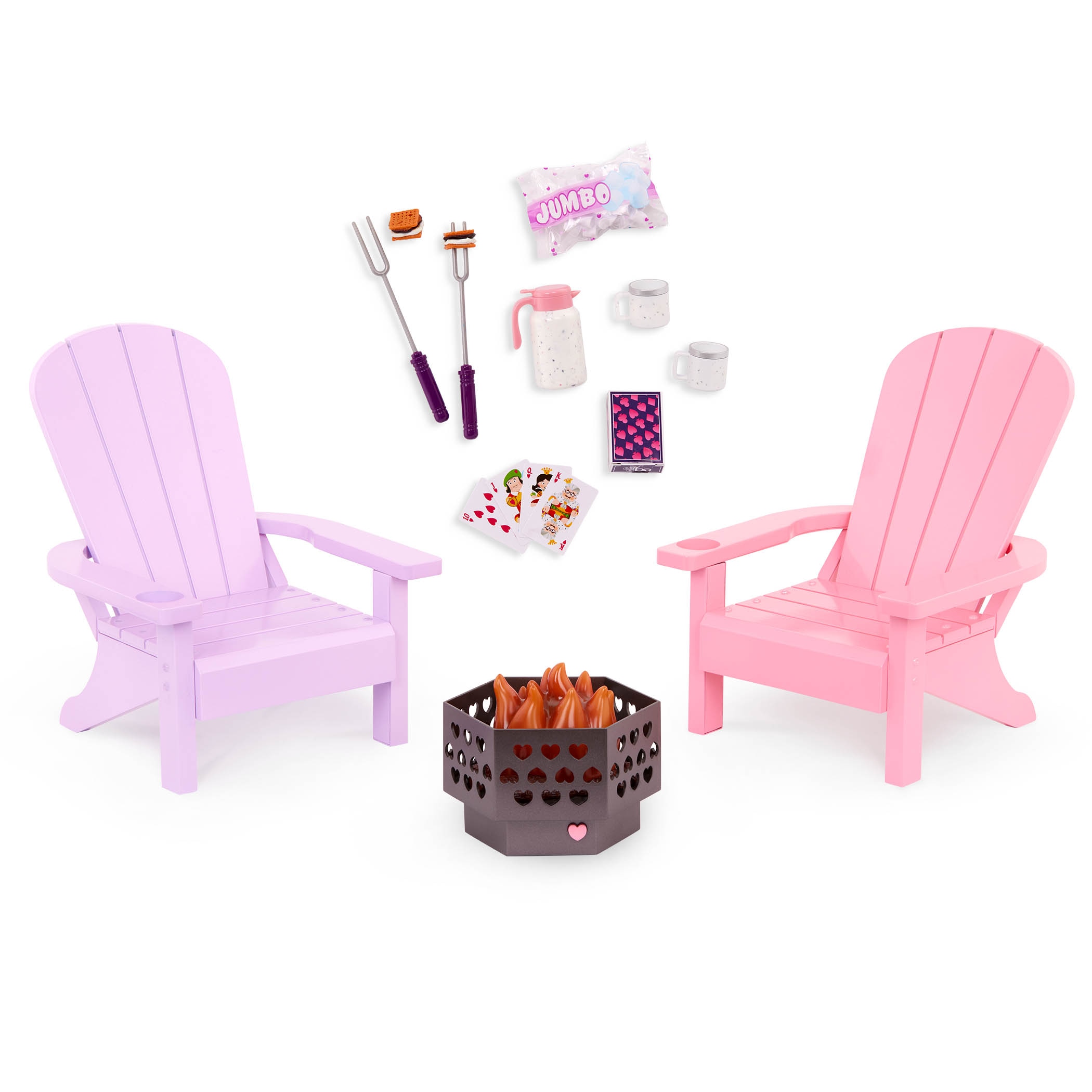 Set Sillas Adirondack con Fogata, Luces y Sonido Our Generation 7