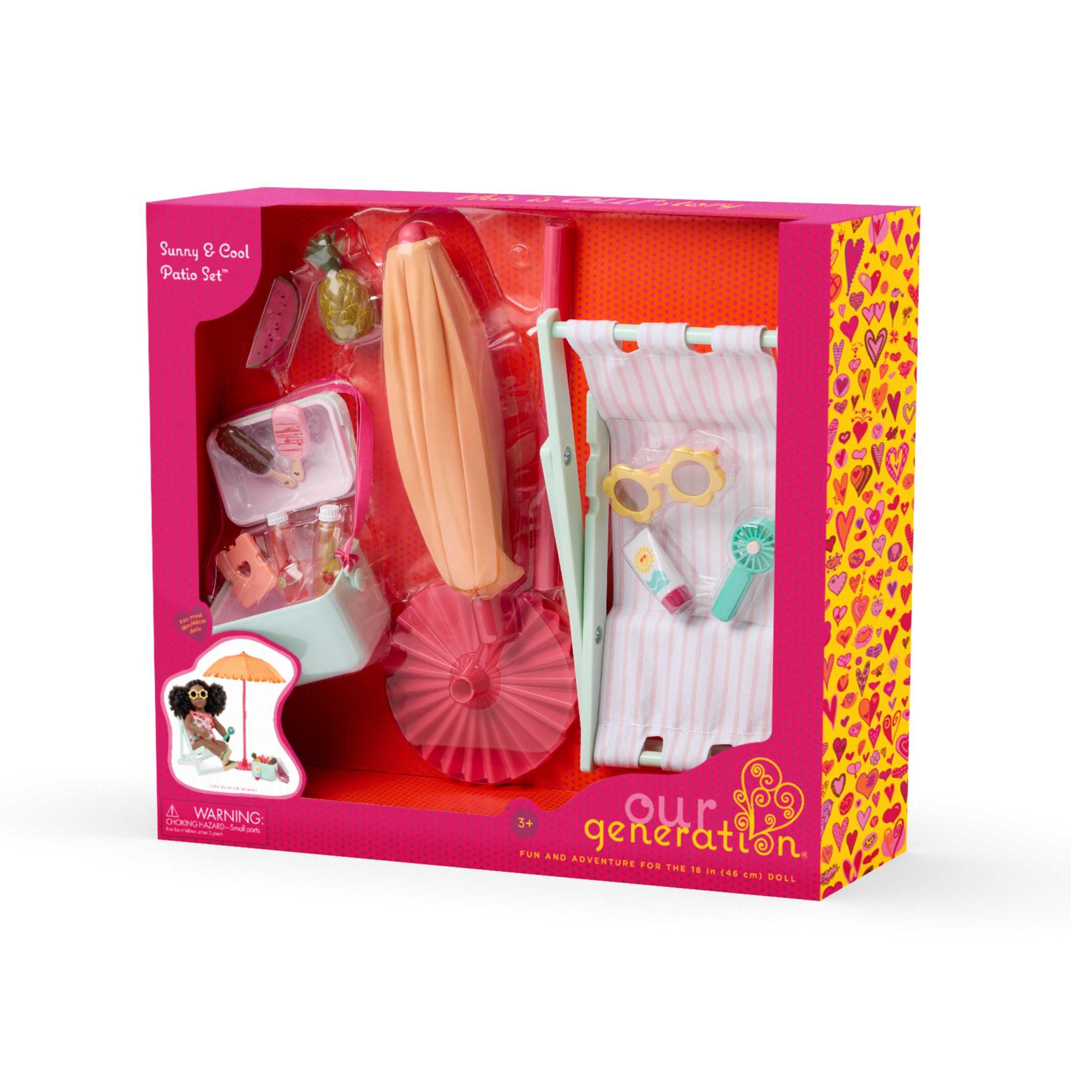 Set Silla de Playa con Parasol y Accesorios Our Generation 2