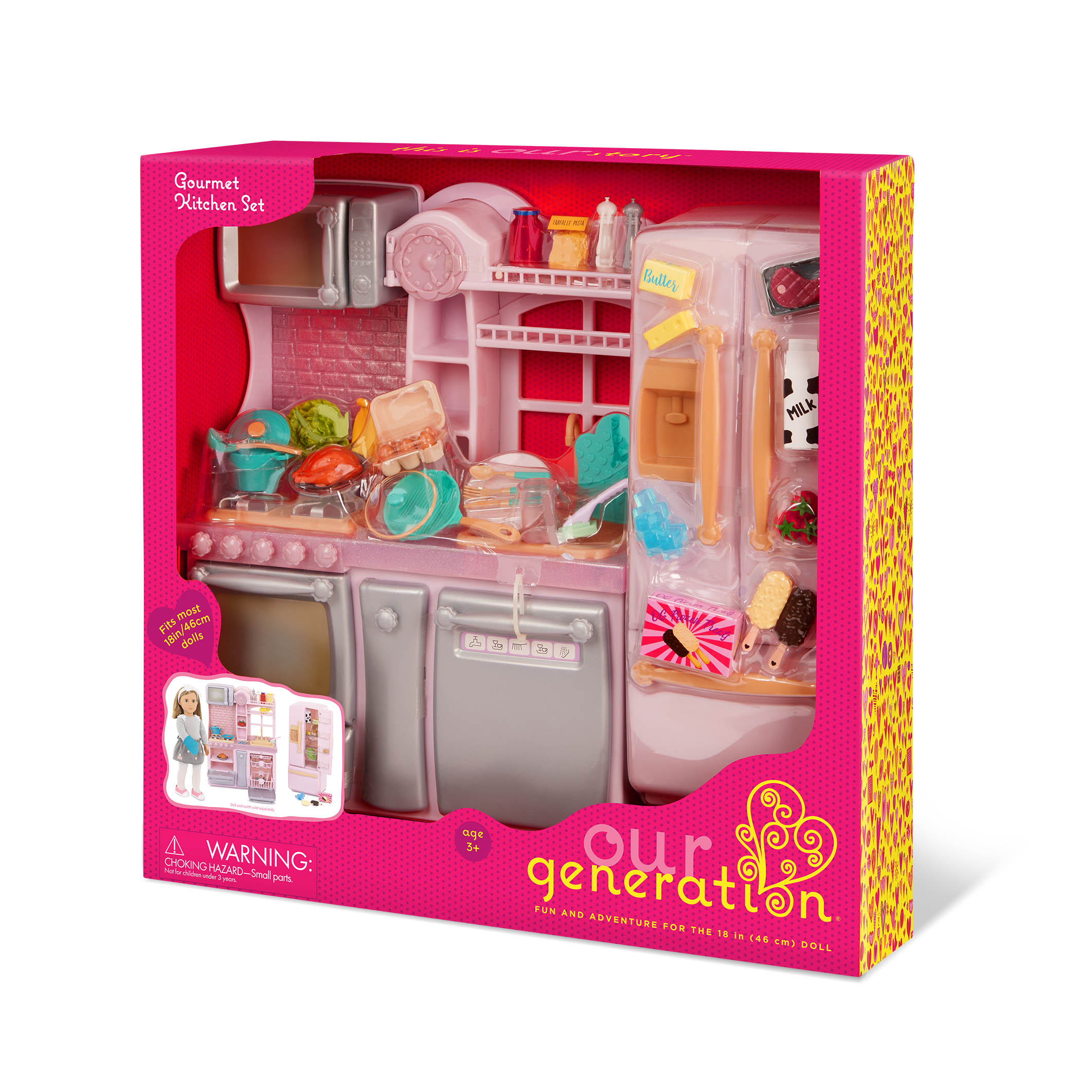 Set Cocina Gourmet Rosada Our Generation 7