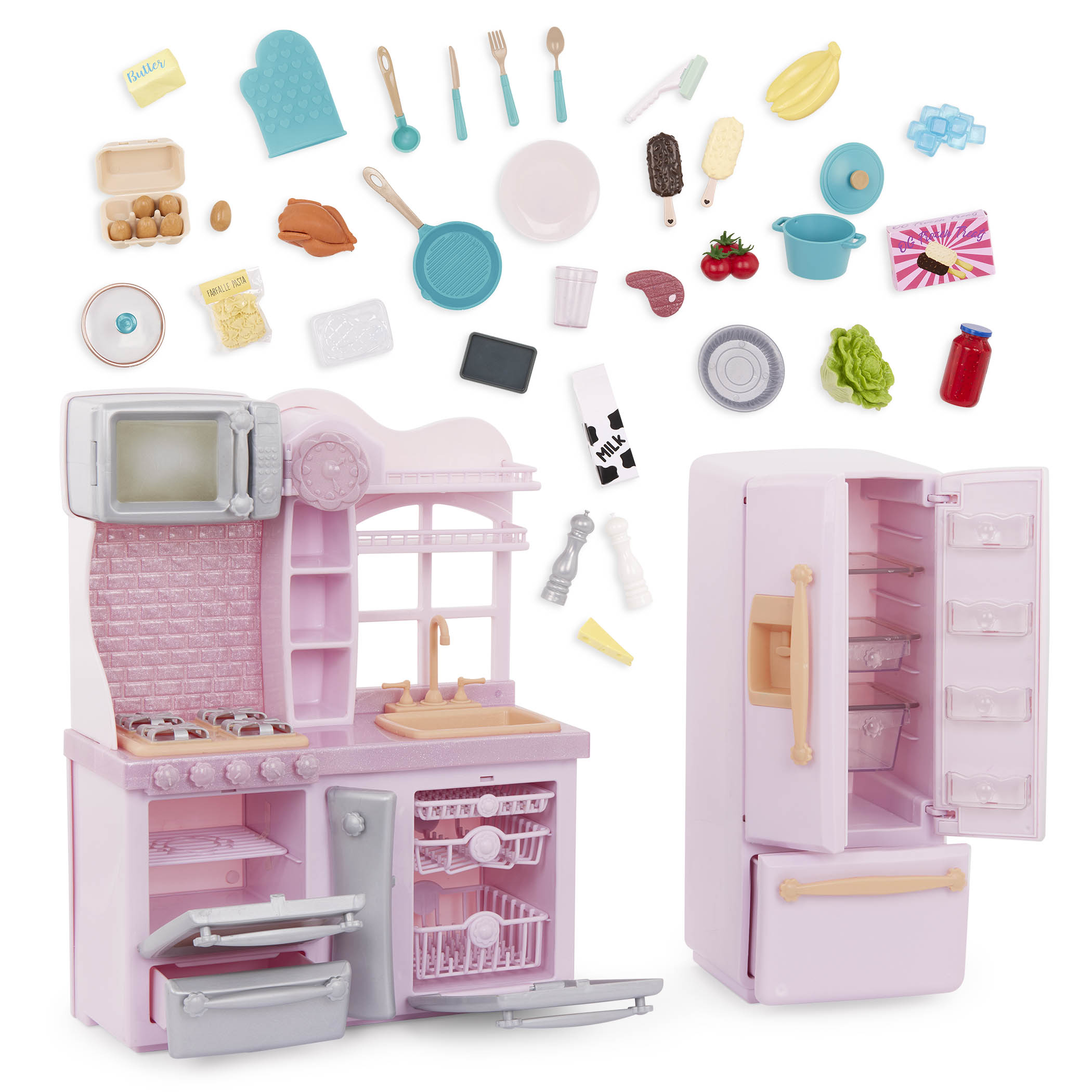 Set Cocina Gourmet Rosada Our Generation 8