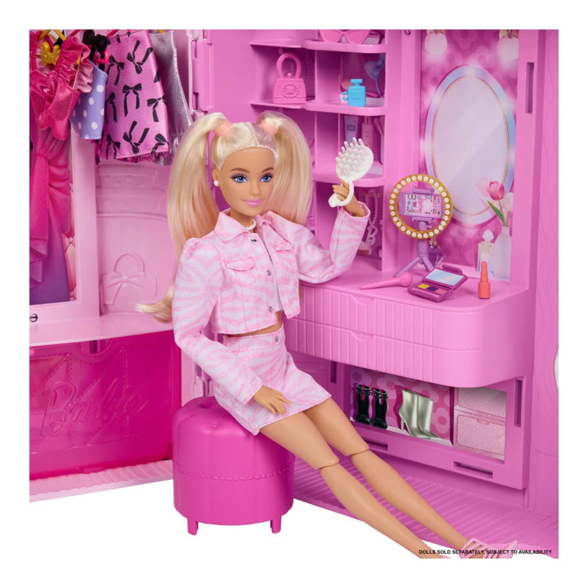 Armario Deluxe con estilo para ropa de muñecas Barbie Mattel 2