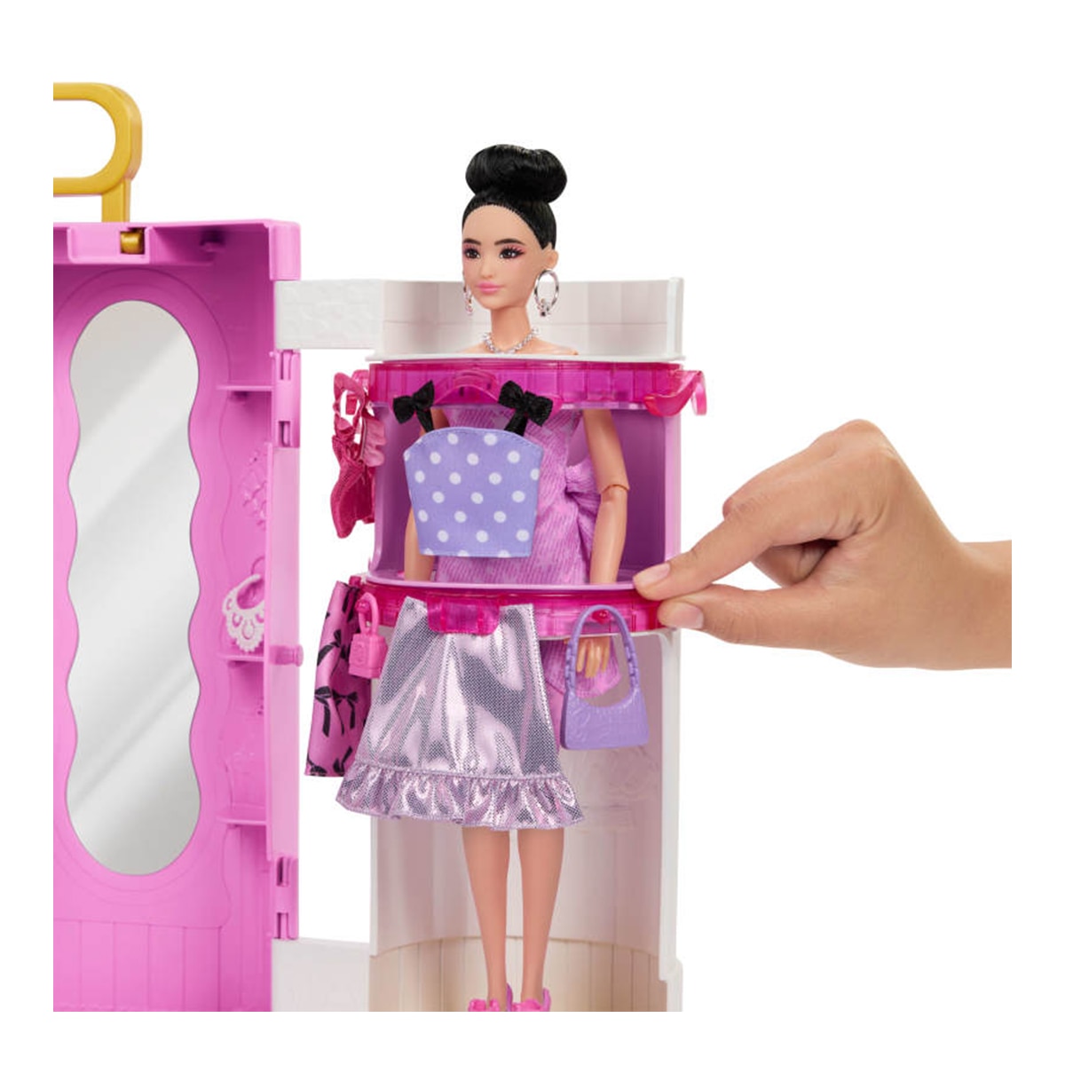Armario Deluxe con estilo para ropa de muñecas Barbie Mattel 5