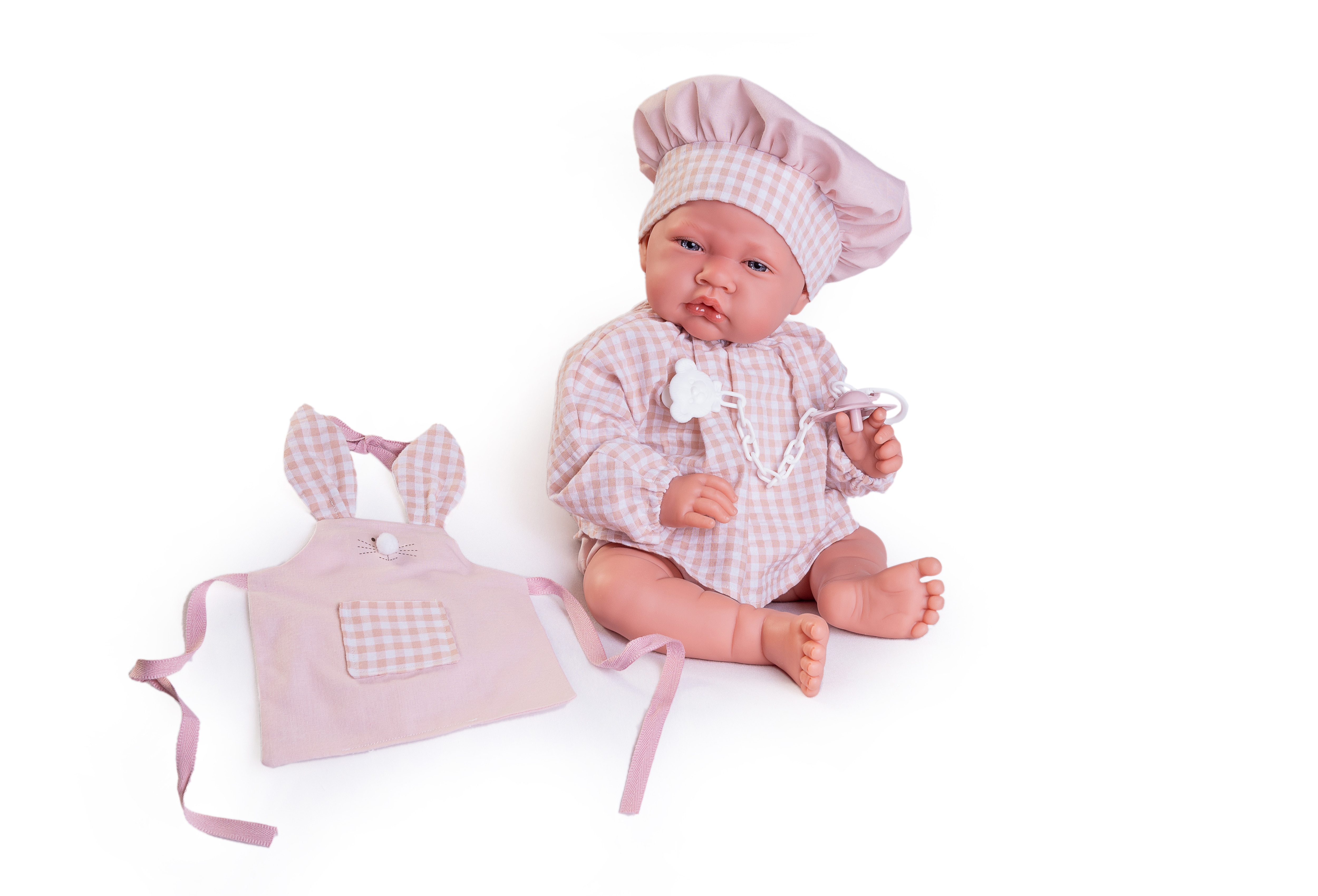 Muñeca Recién Nacida cocinera con delantal para ti Muñecas Antonio Juan 2