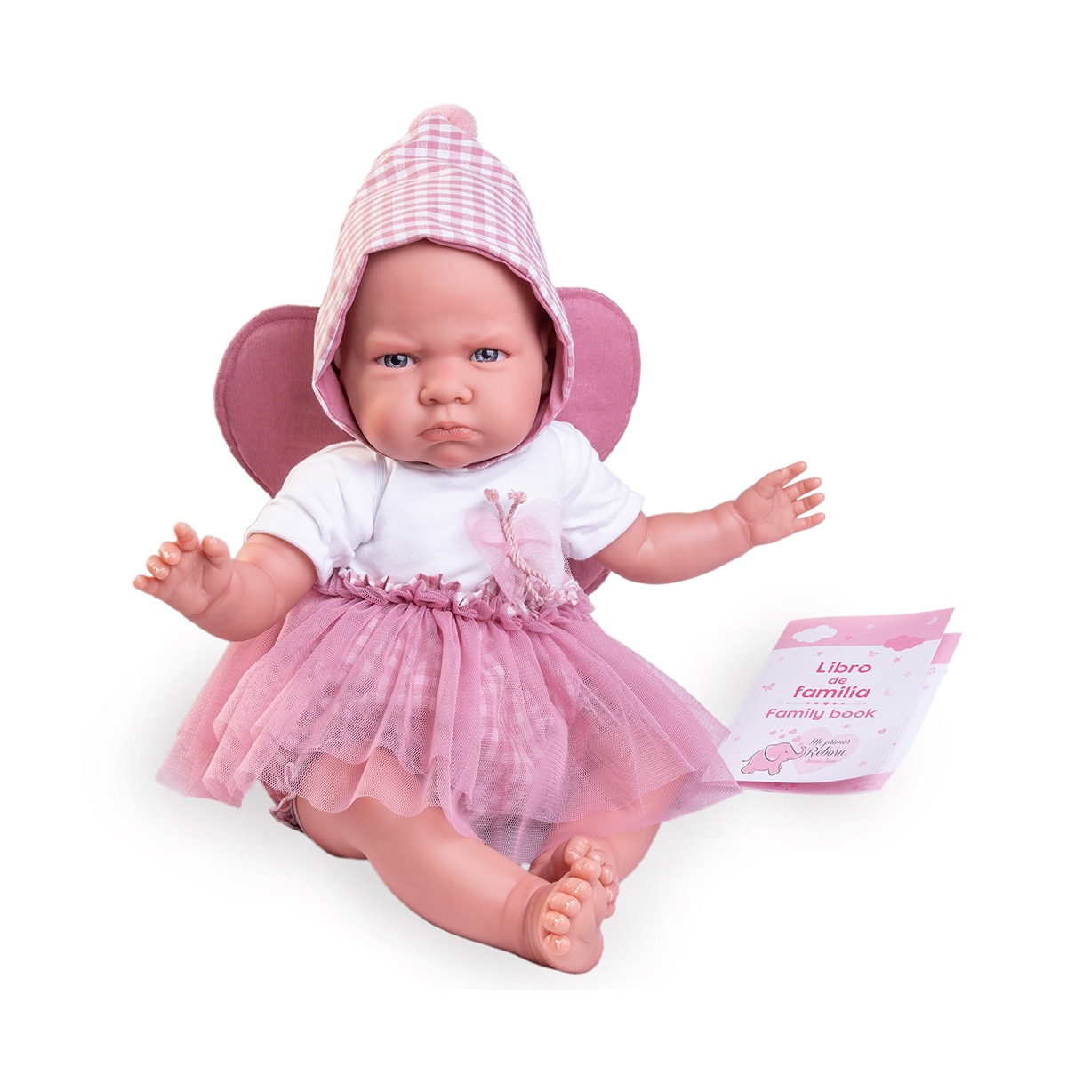 Muñeca Mi Primer Reborn Berta con alitas de mariposa Muñecas Antonio Juan 1