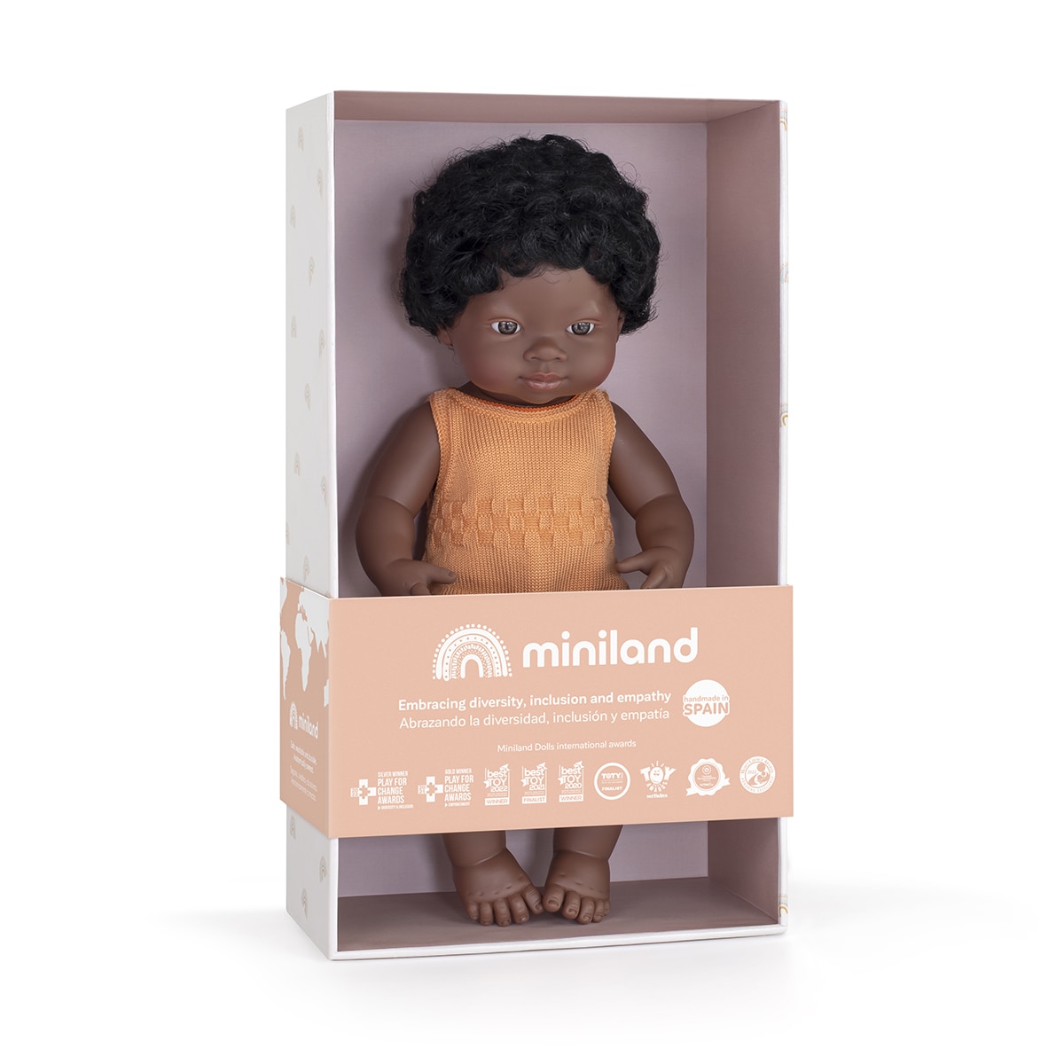 Muñeca africana niña 38 cm Miniland 6