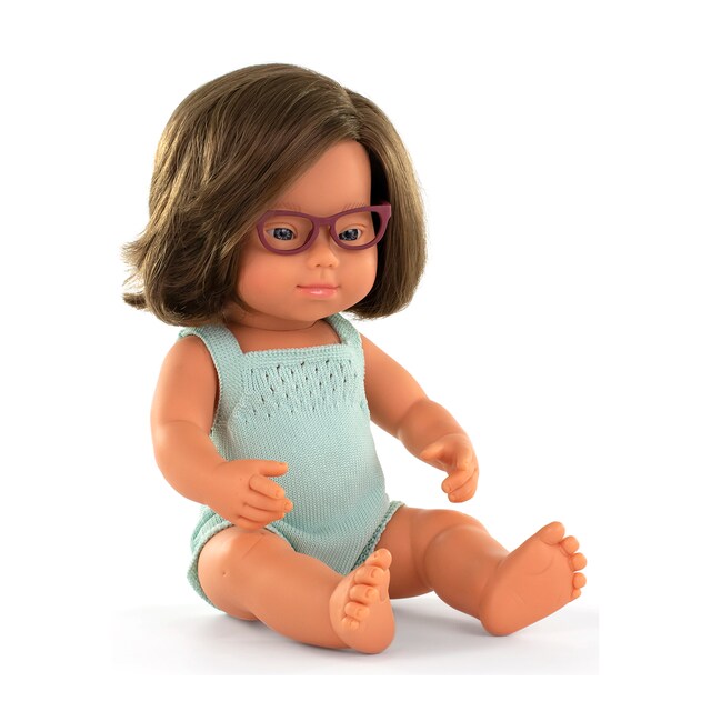 Muñeca caucásica con Síndrome de Down Miniland