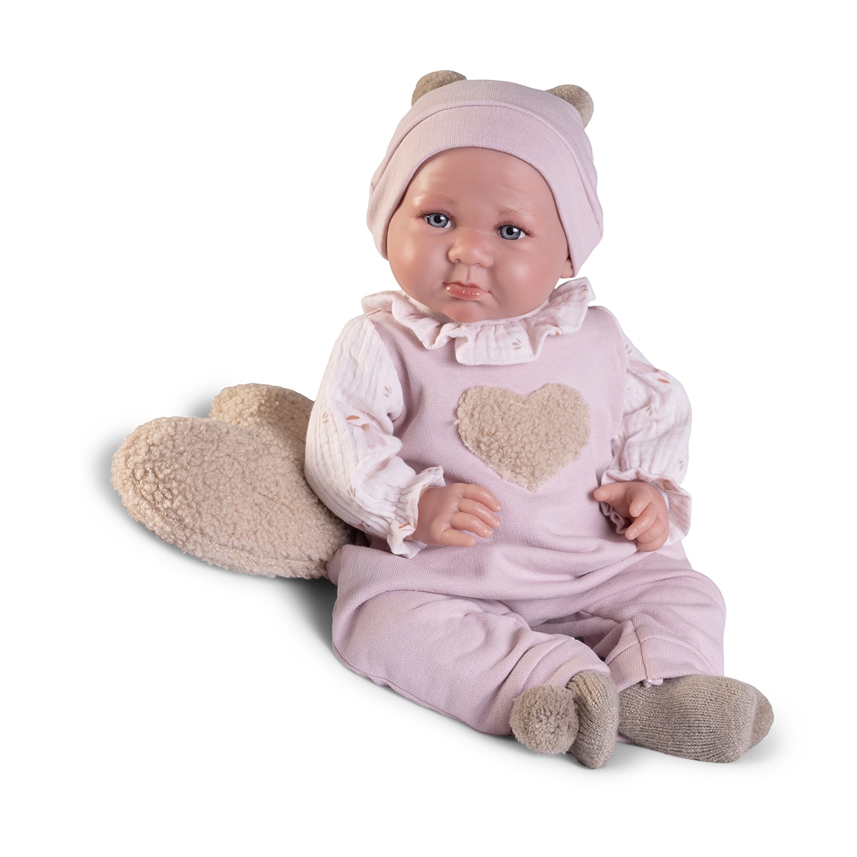 Muñecas Antonio Juan – Muñeca Recién Nacida con peso Luca con cojín corazón Muñecas Antonio Juan.