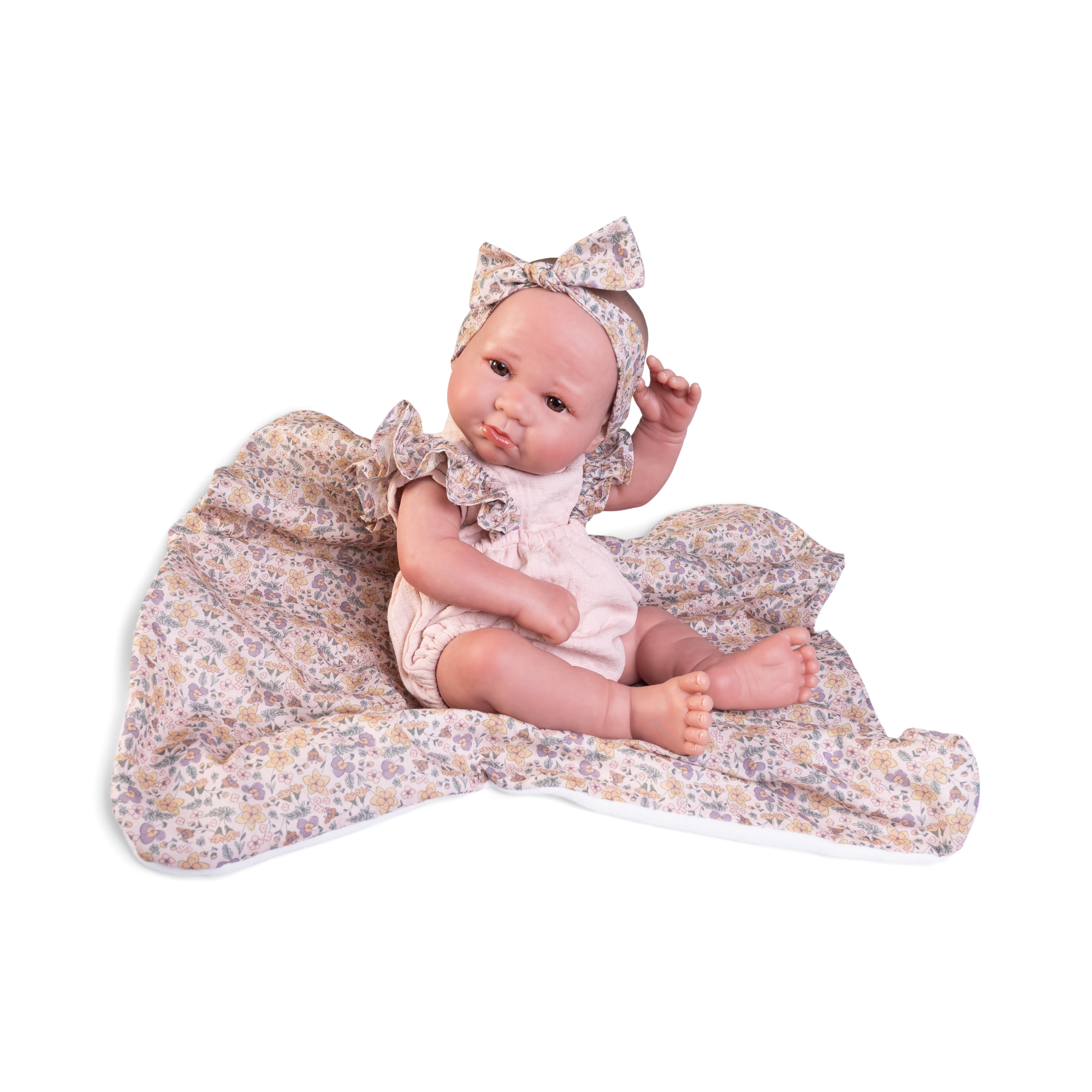 Muñeca Sweet Reborn Luca mantita de flores Muñecas Antonio Juan 5
