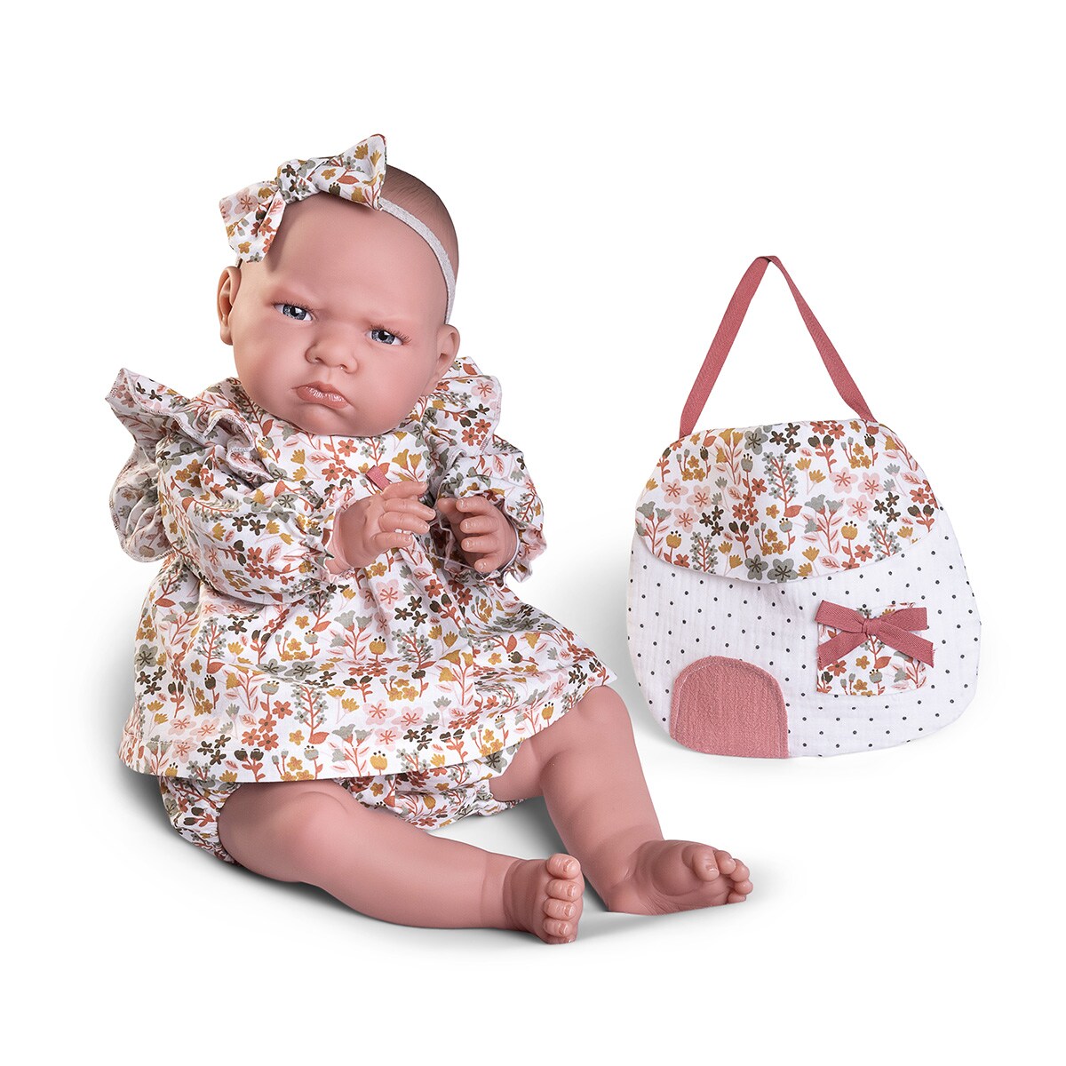 Muñeca Mi Primer Reborn Berta bolsita casita Muñecas Antonio Juan