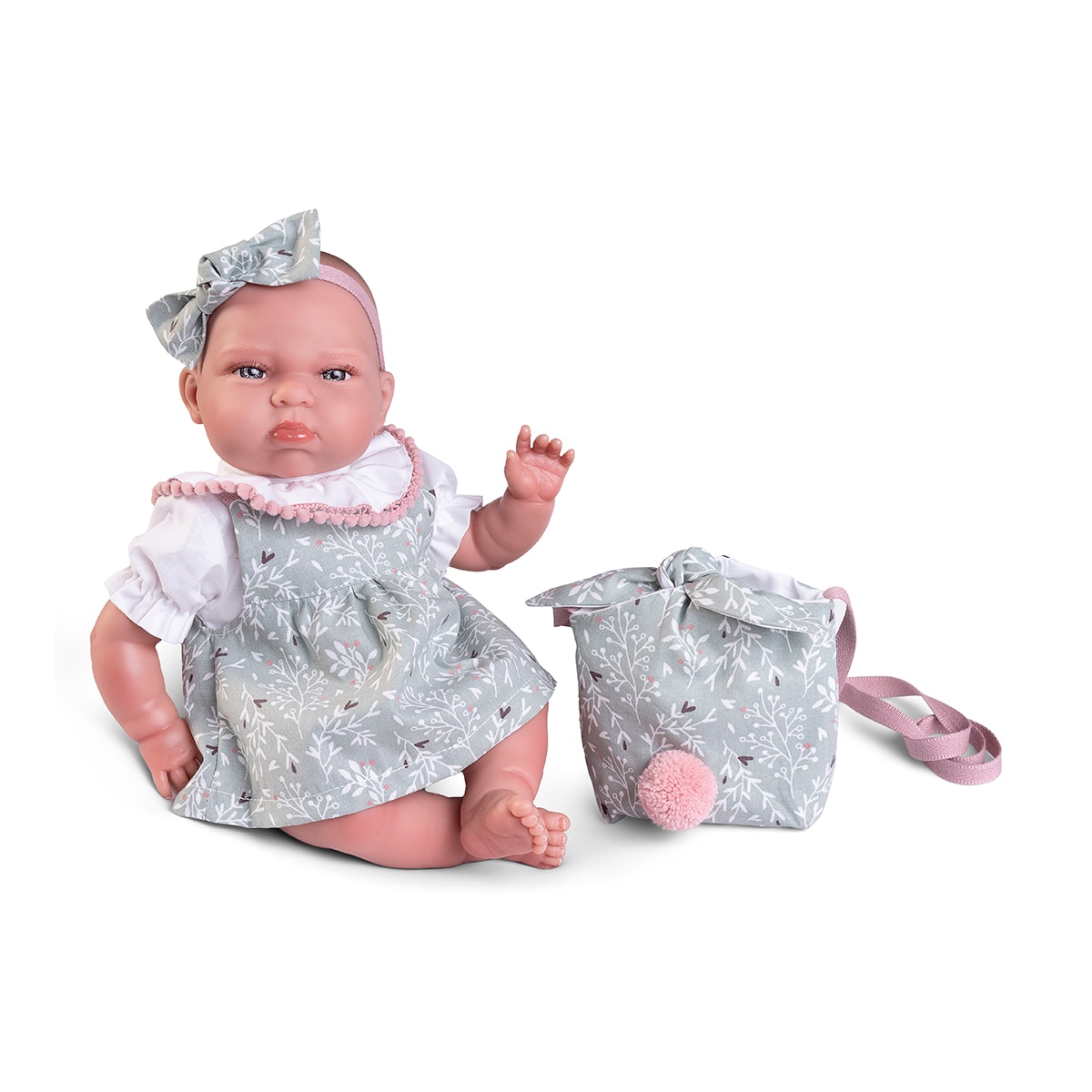 Muñeca Mi Pequeño Reborn Tufi vestido bolso Muñecas Antonio Juan 1