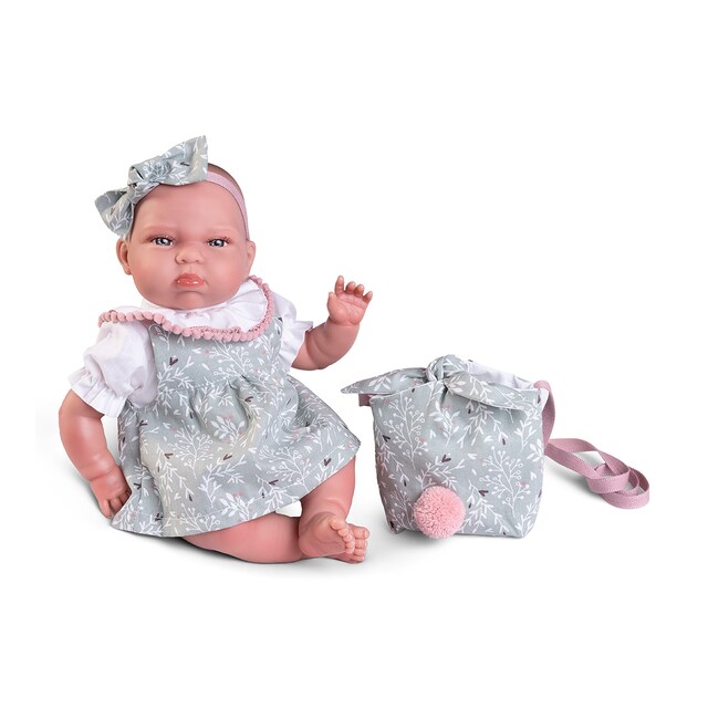 Muñeca Mi Pequeño Reborn Tufi vestido bolso Muñecas Antonio Juan