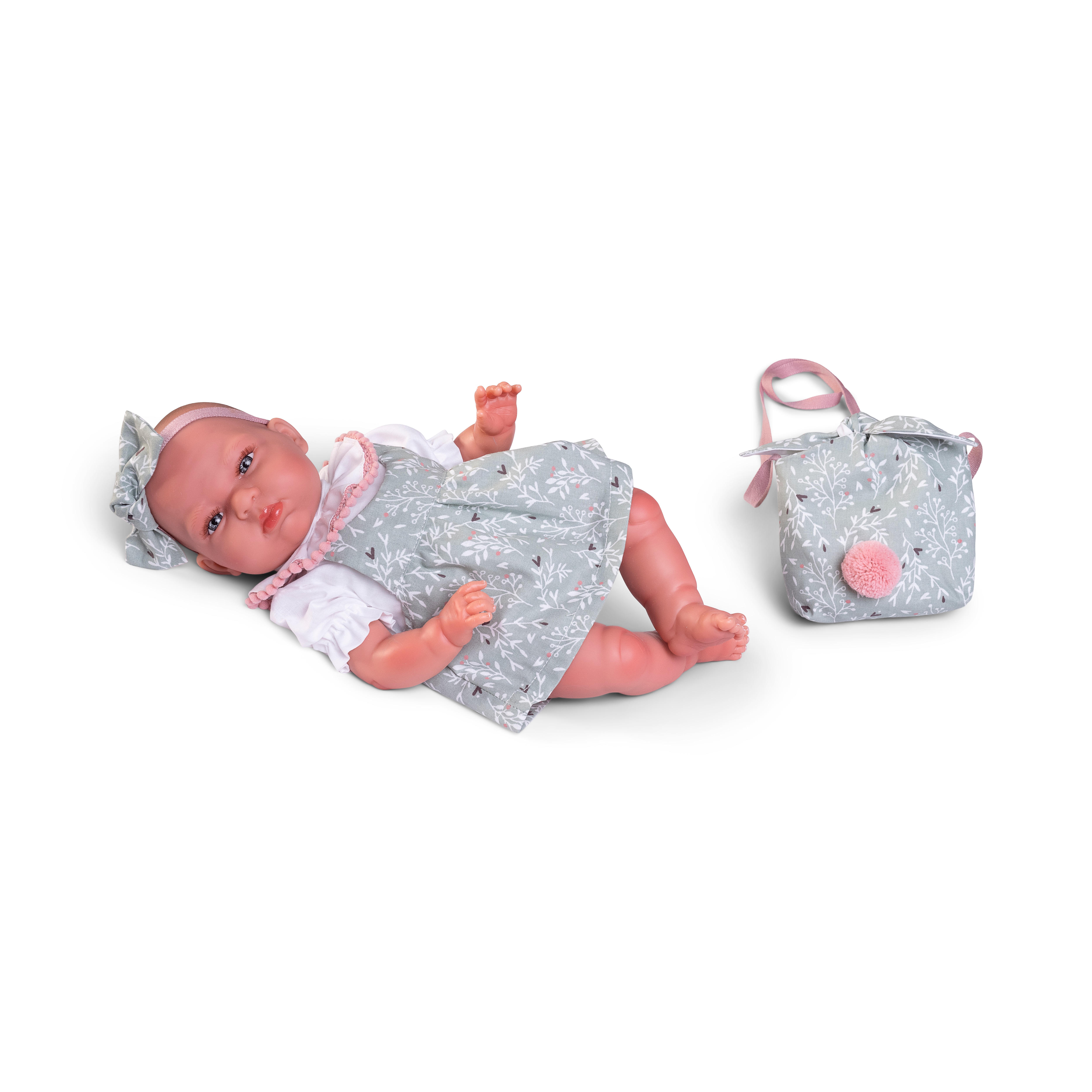 Muñeca Mi Pequeño Reborn Tufi vestido bolso Muñecas Antonio Juan 2
