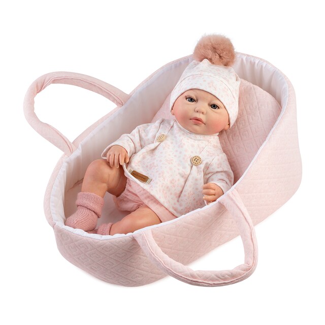 Imagen 0 de Muñeca bebé Reborn Silvia con capazo Muñecas Guca