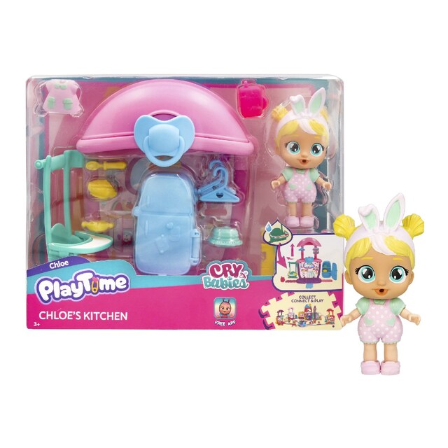 Muñeco bebé con playset Chloe's Kitchen Bebés Llorones Playtime
