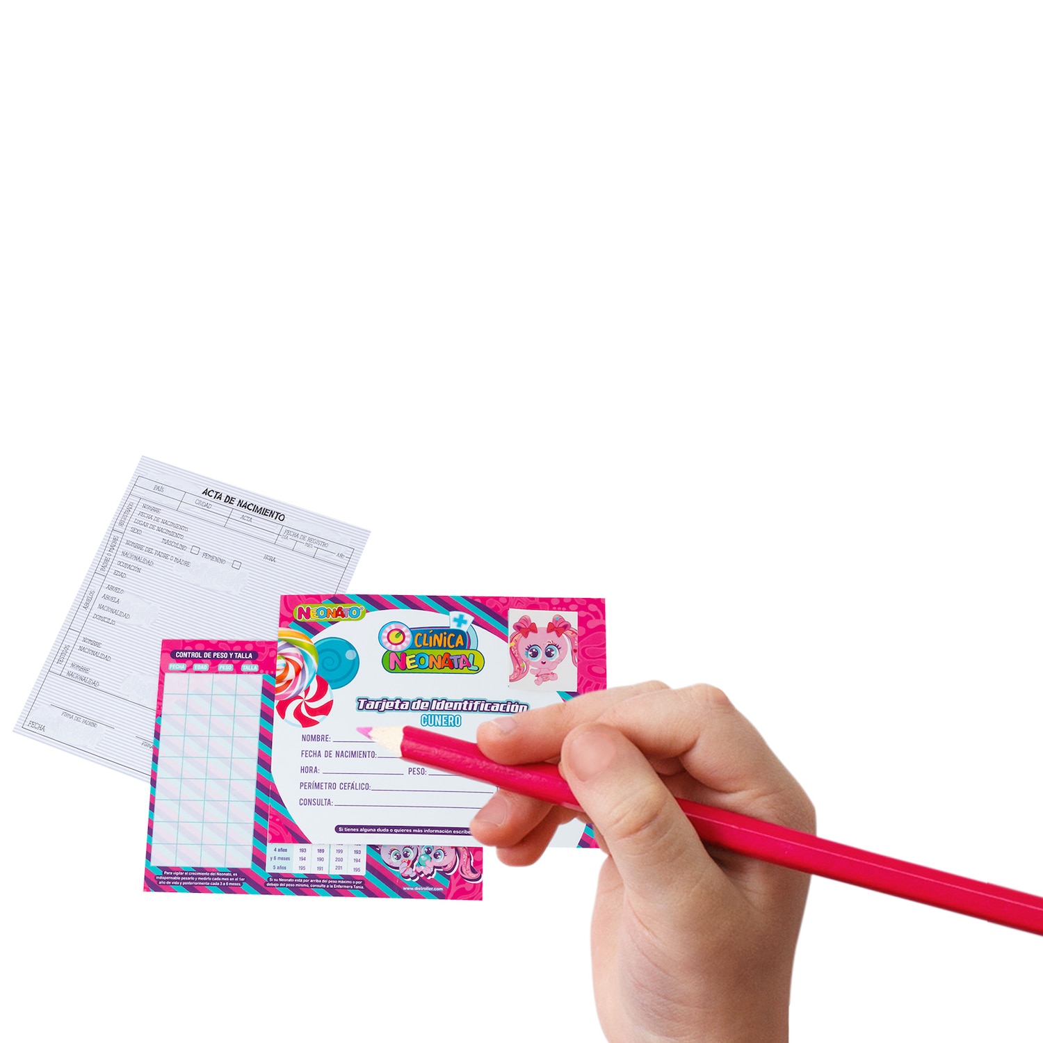 Muñeco bebé Ksimerito Kandi Reveleishon Rosa Distroller 6