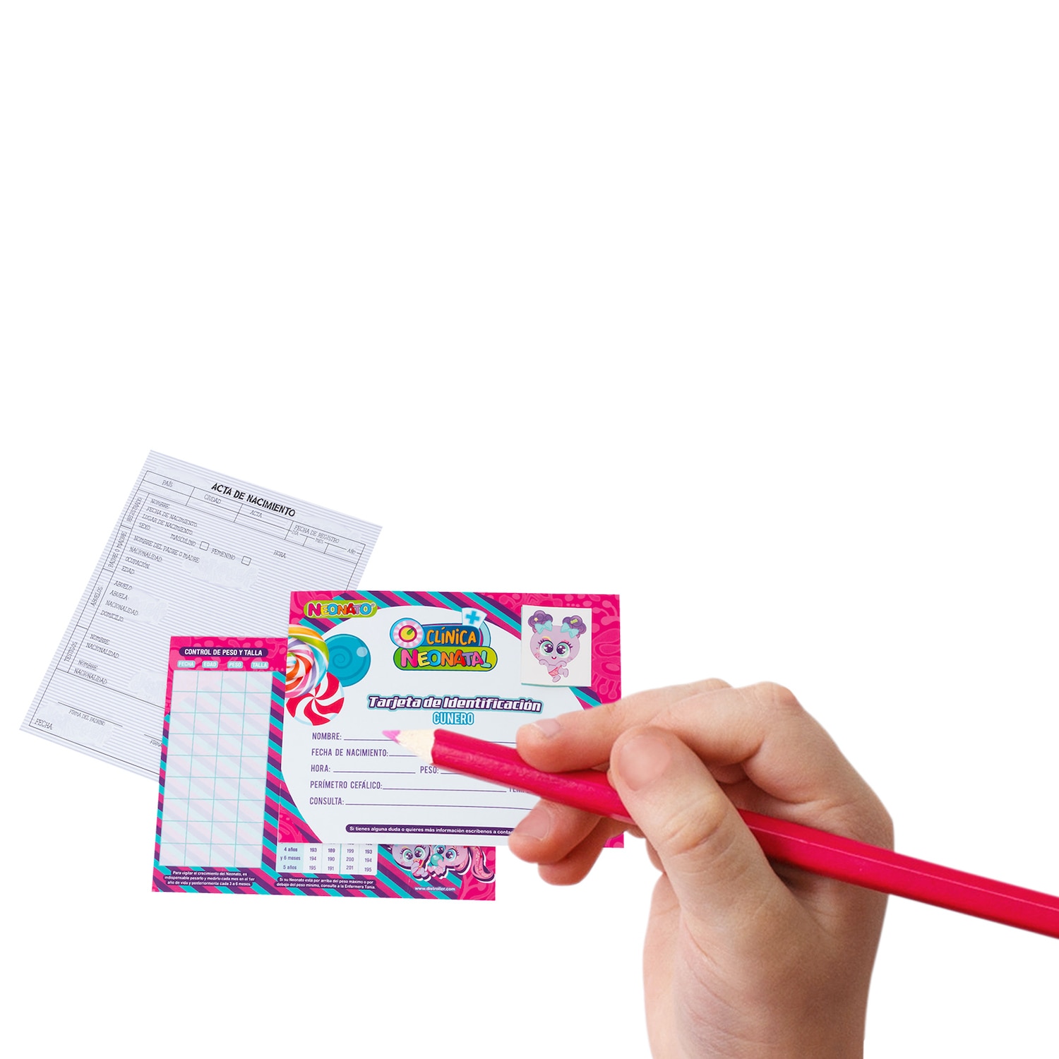 Muñeco bebé Ksimerito Kandi Reveleishon Morado Distroller 6