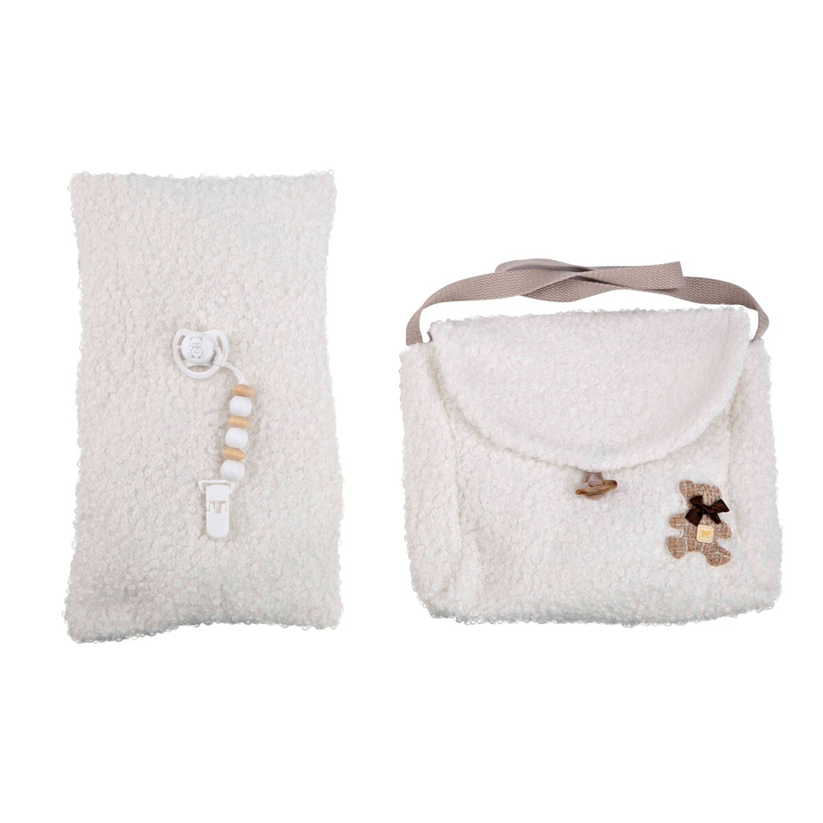 Bebé Reborn 40 cm Manuela rosa con bolso y cojín 6