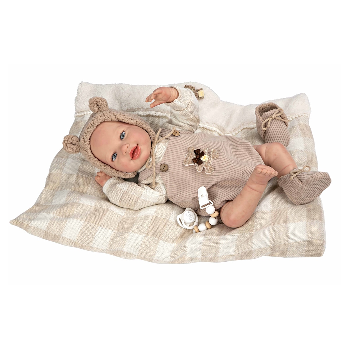 Bebé reborn 45 cm Rubén con cojín 2