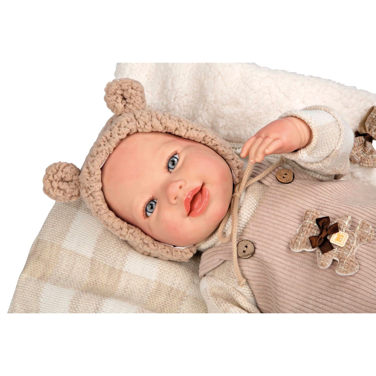 Bebé reborn 45 cm Rubén con cojín 3
