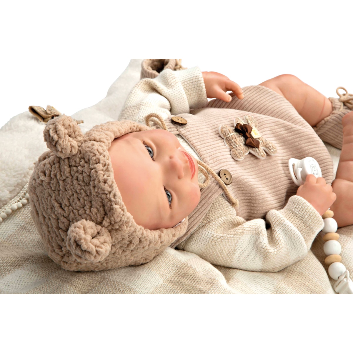 Bebé reborn 45 cm Rubén con cojín 5