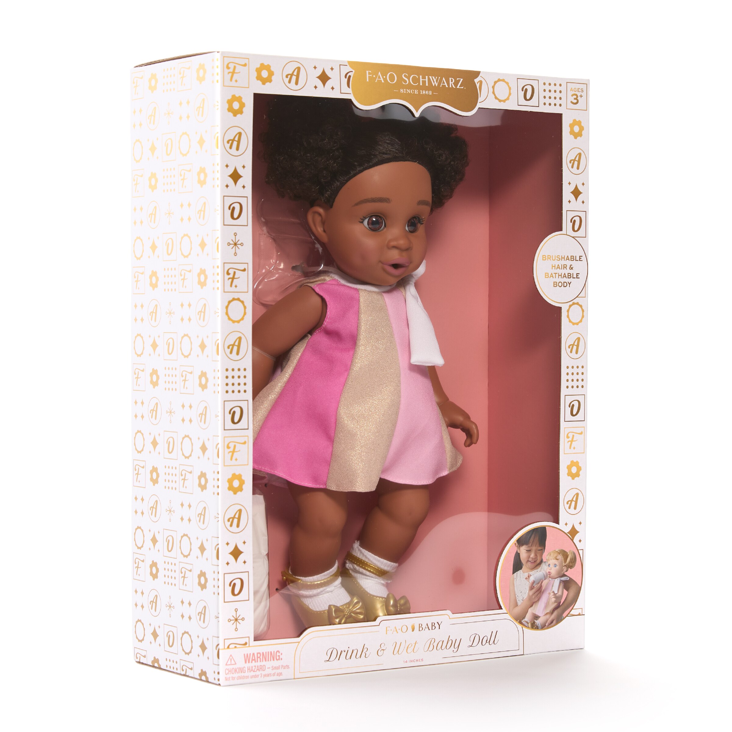 Muñeca toddler Baby morena F.A.O. Schwarz 5