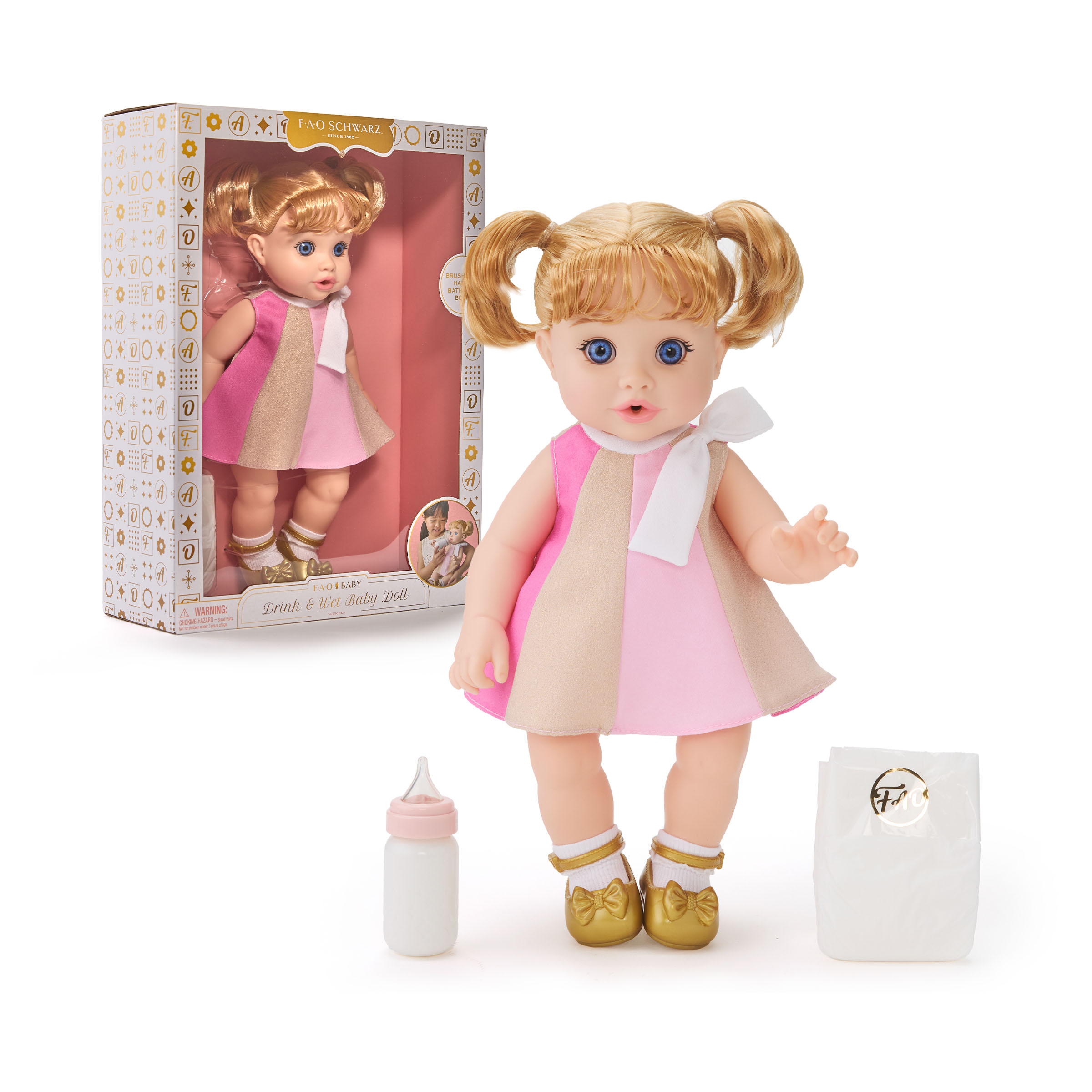 Muñeca toddler Baby rubia F.A.O. Schwarz 2