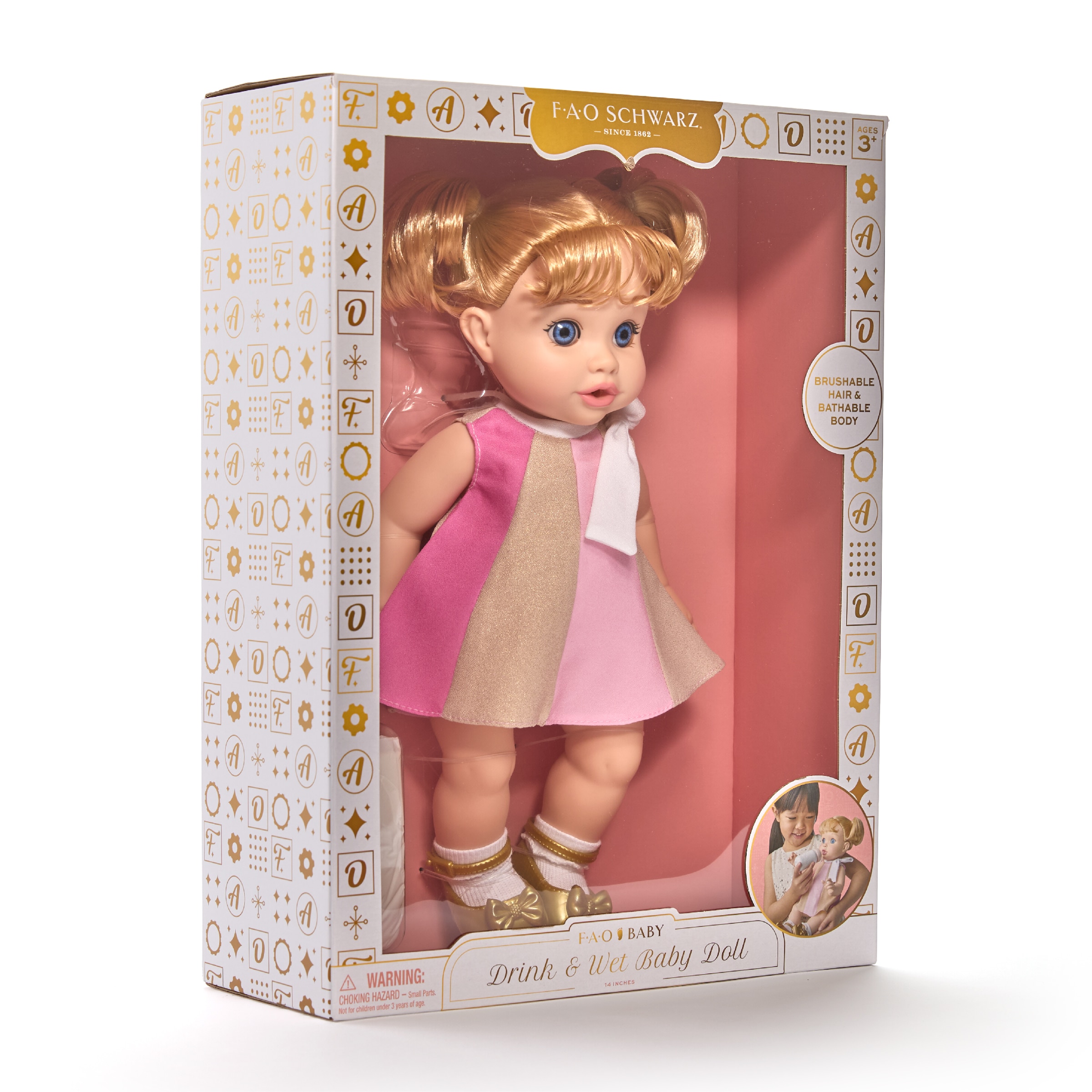 Muñeca toddler Baby rubia F.A.O. Schwarz 5