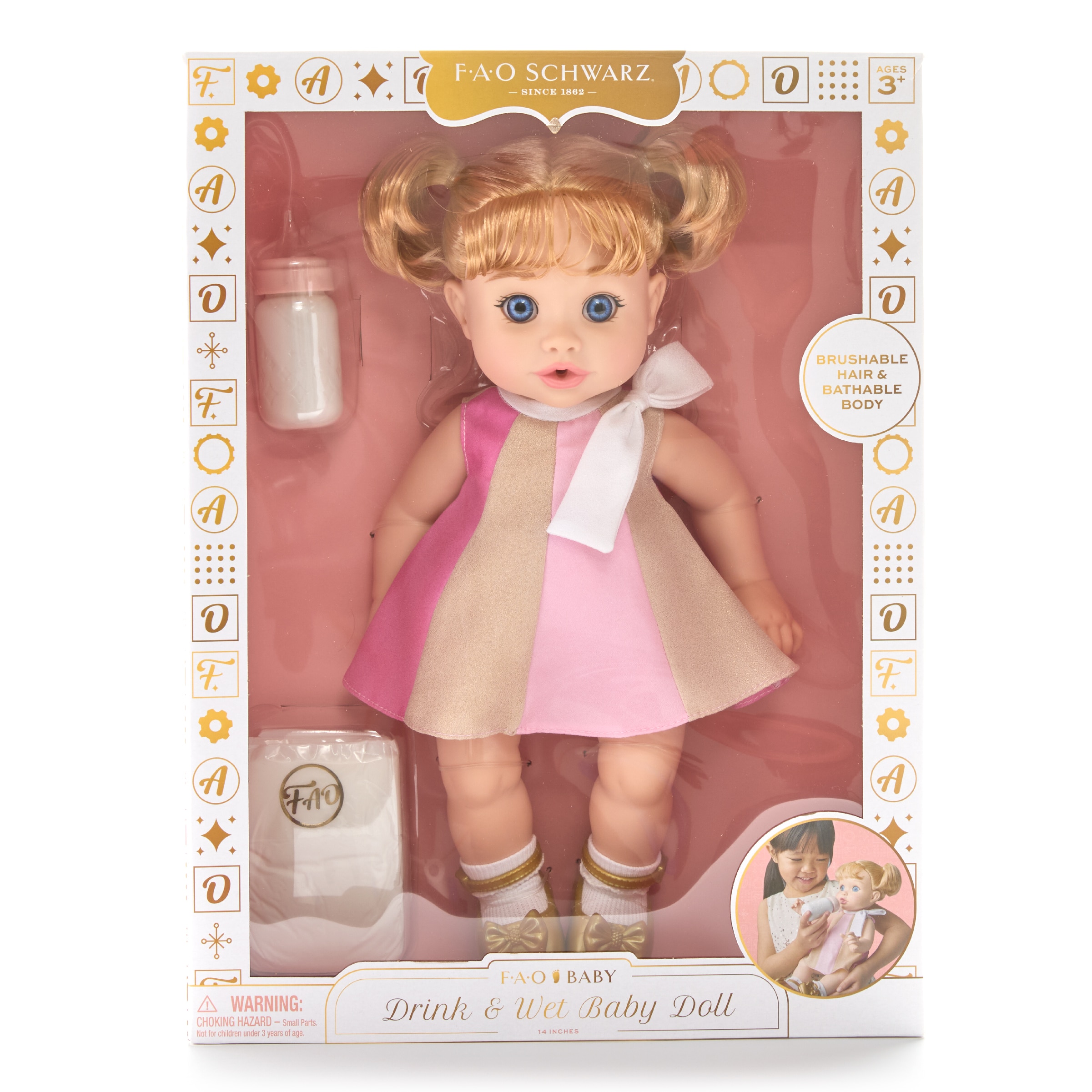 Muñeca toddler Baby rubia F.A.O. Schwarz 6