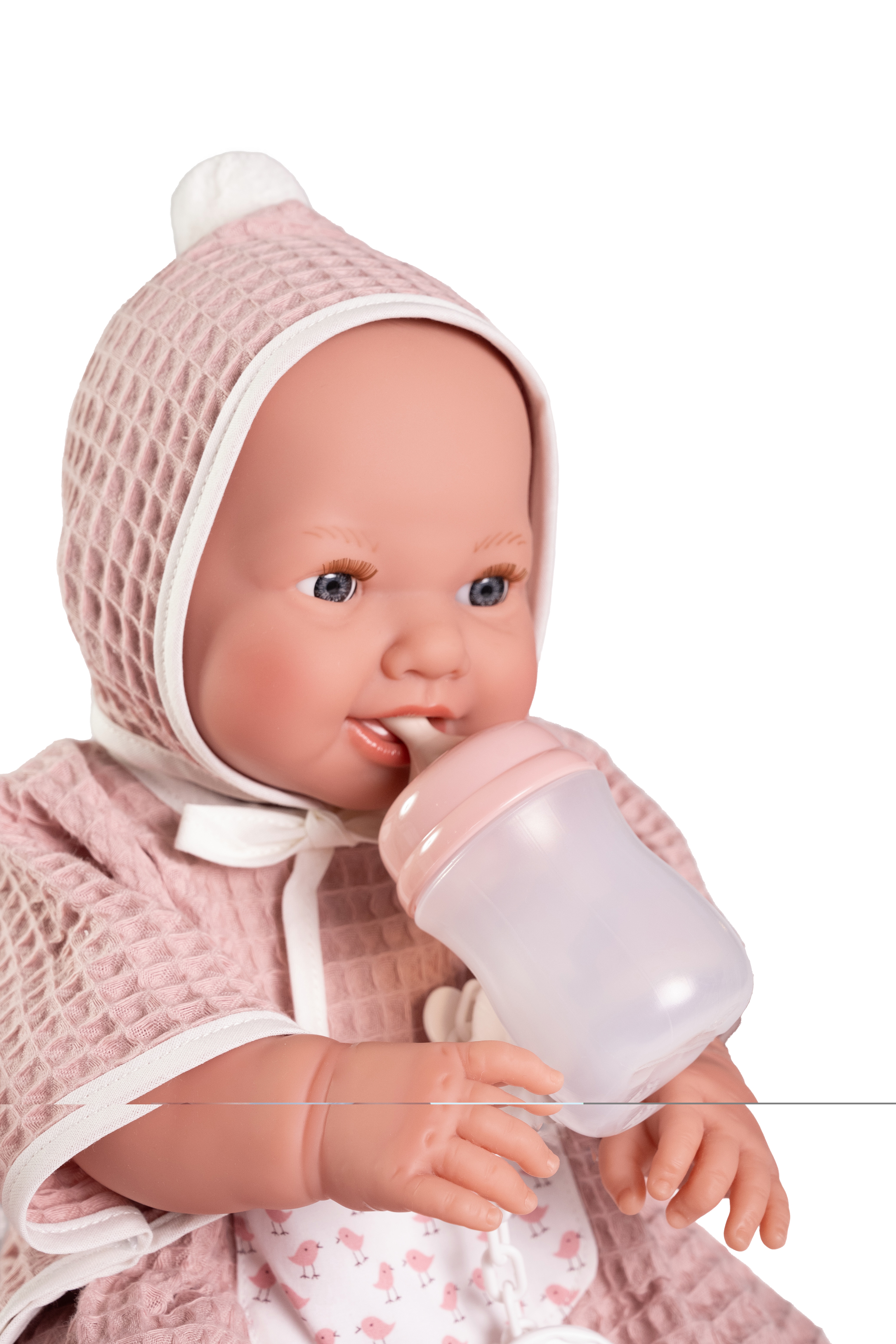 Muñeco bebé Recién Nacida Mia hace pipí con capita de baño Muñecos Antonio Juan 3