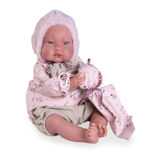 Muñeco bebé Mi Primer Reborn Alejandra con doudou Muñecos Antonio Juan
