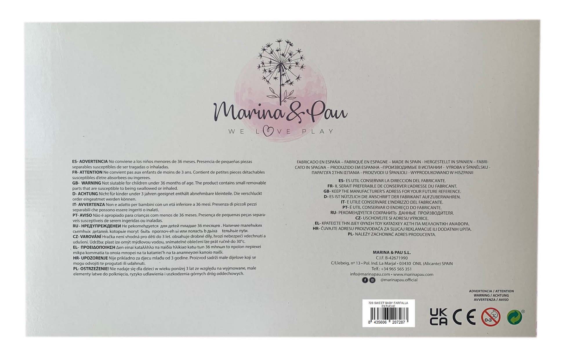 Minimuñeca Sweet Baby Farfalla Estuche Marina&Pau 2