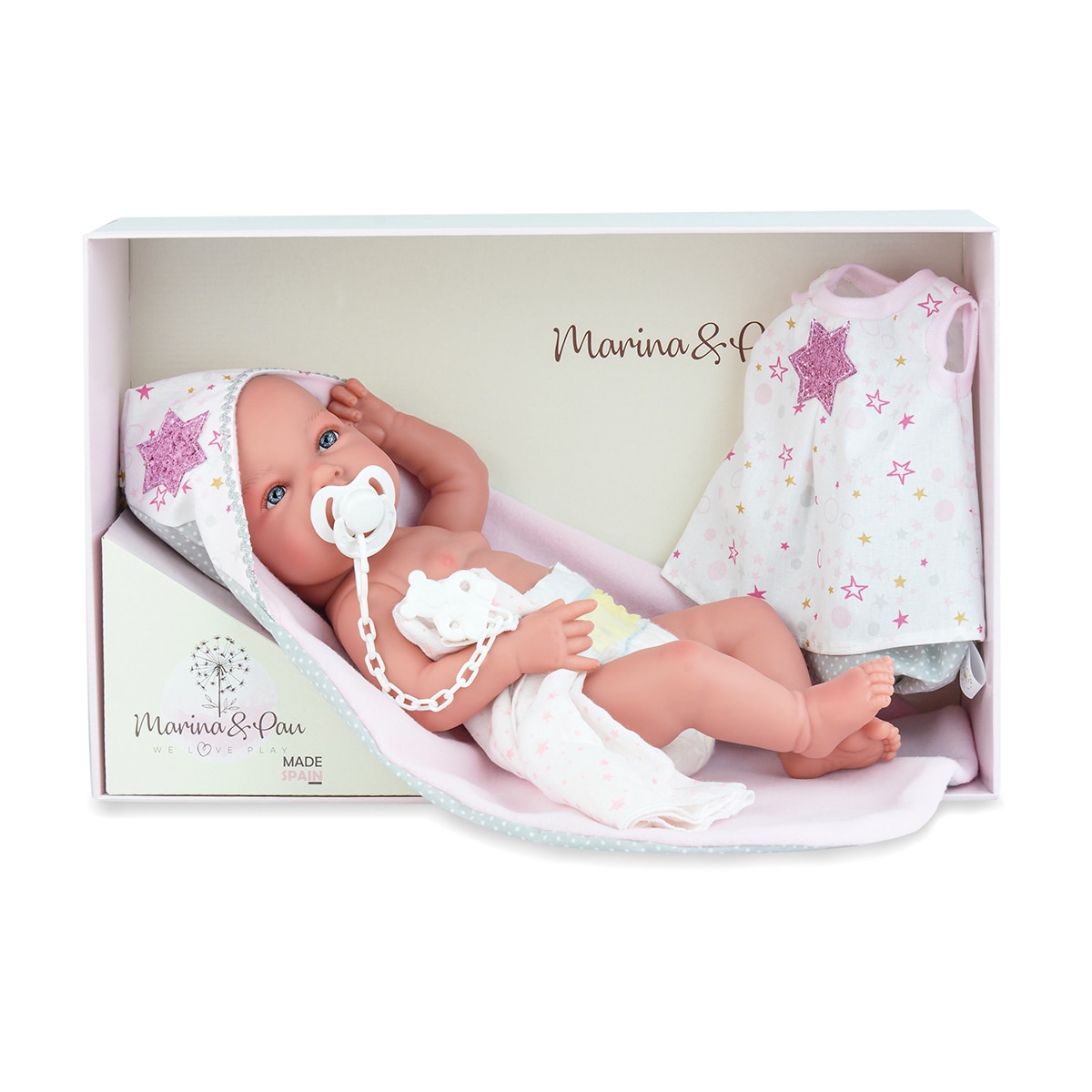 Minimuñeca Ane Baby Trousseau Estuche Marina&Pau 2