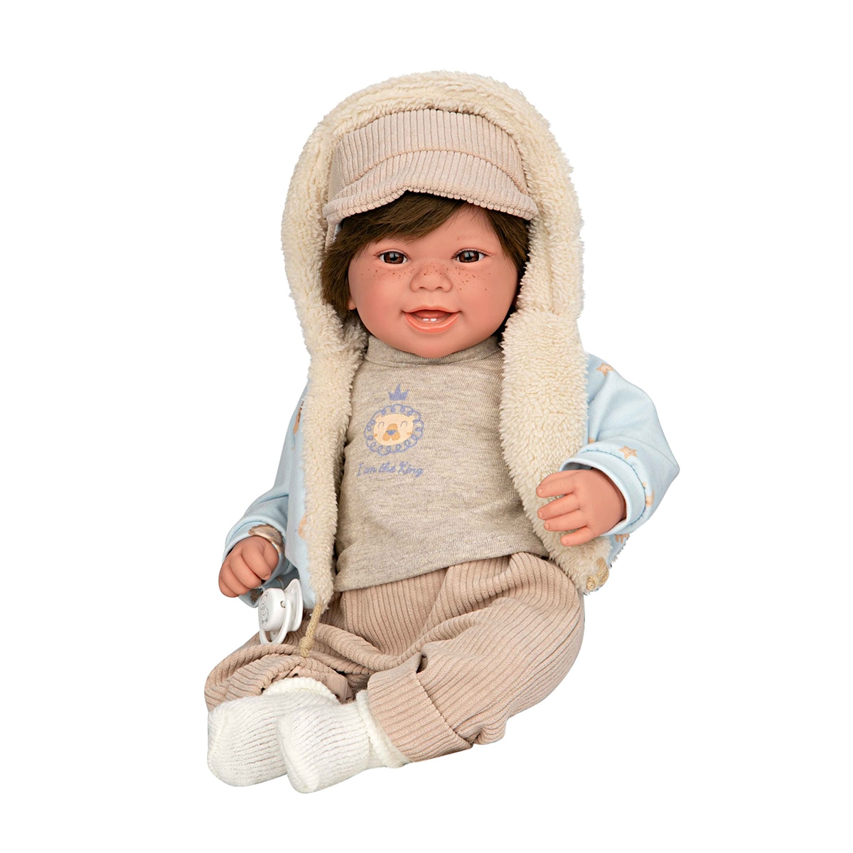 Muñeco Elegance 45 cm Zoe beige con pelo y con mecanismo de risa try me Arias 2