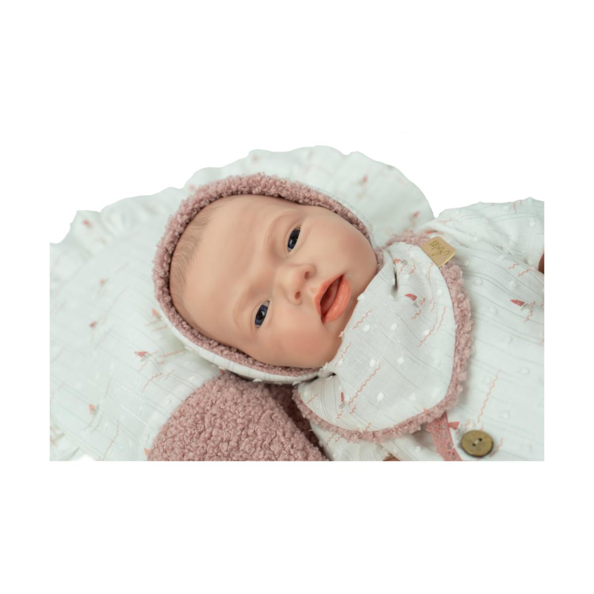 Muñeca Real Reborn Aitana 40 cm con cambiador y pañuelo babero Spanish Design (Cuerpo Silicona Sexo Niña) Arias 7
