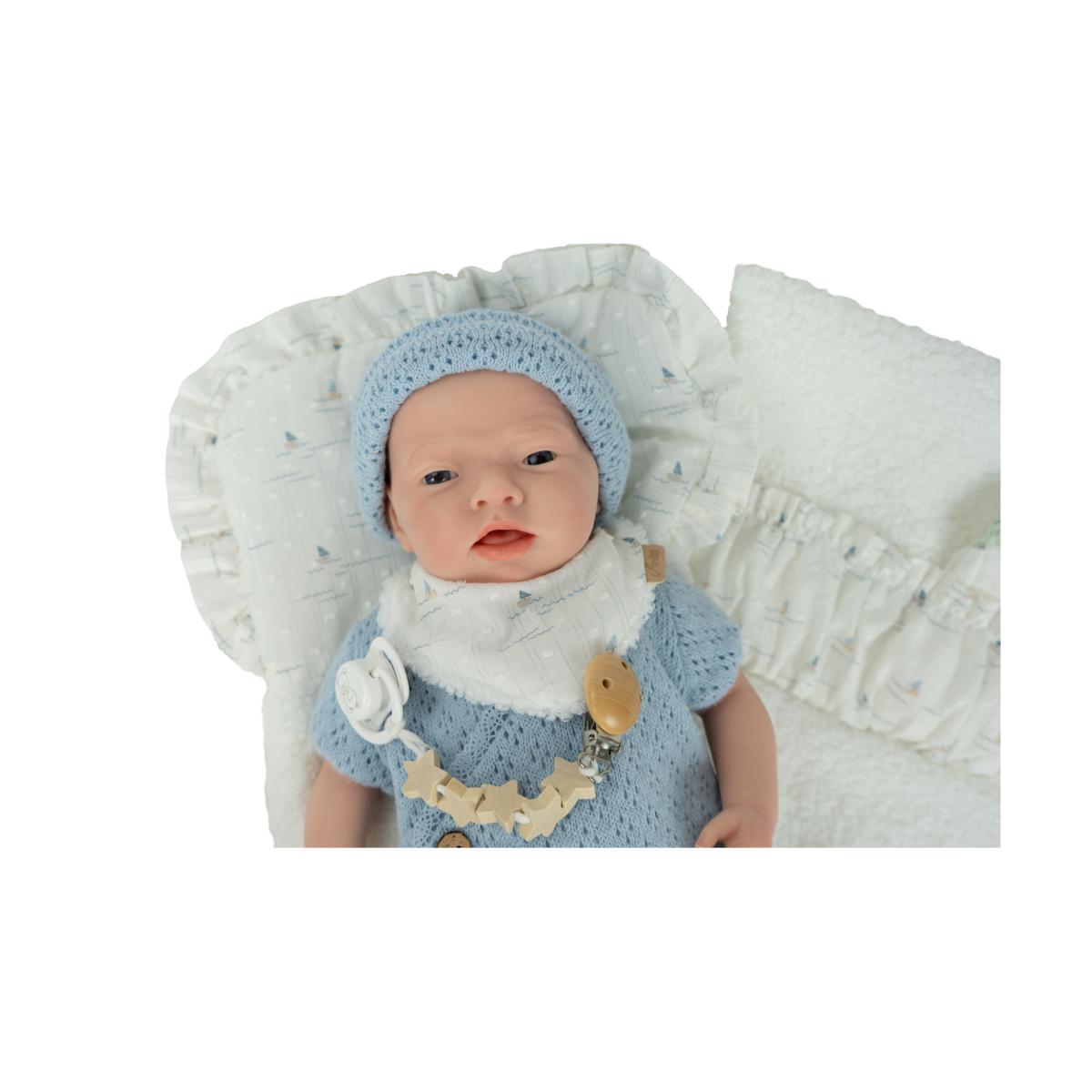 Muñeca Real Reborn Aina 40 cm con cambiador y pañuelo babero Spanish Design (Cuerpo Silicona, Sexo Niña) Arias 7